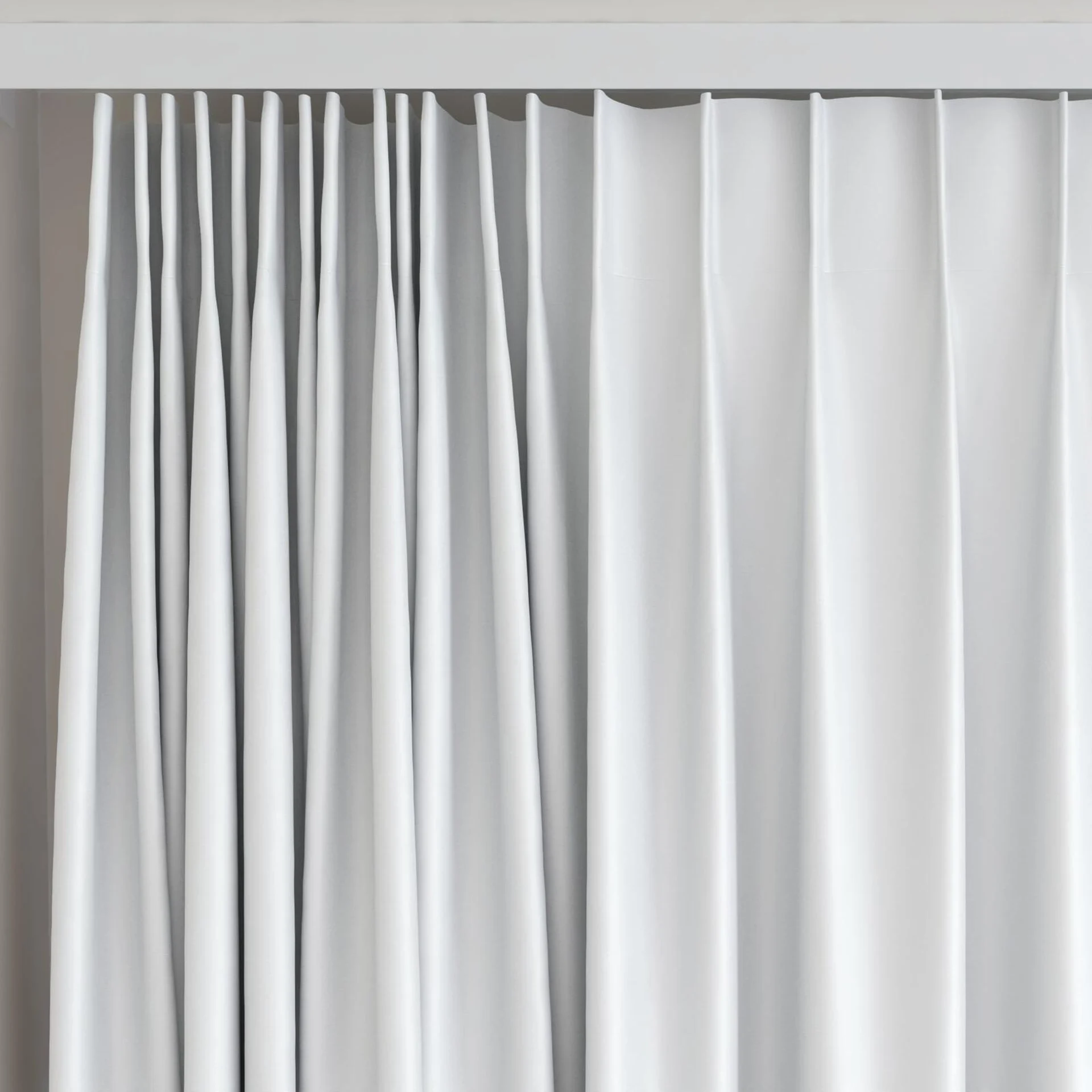Top view of Stellar Blackout Fog, on curtain rail