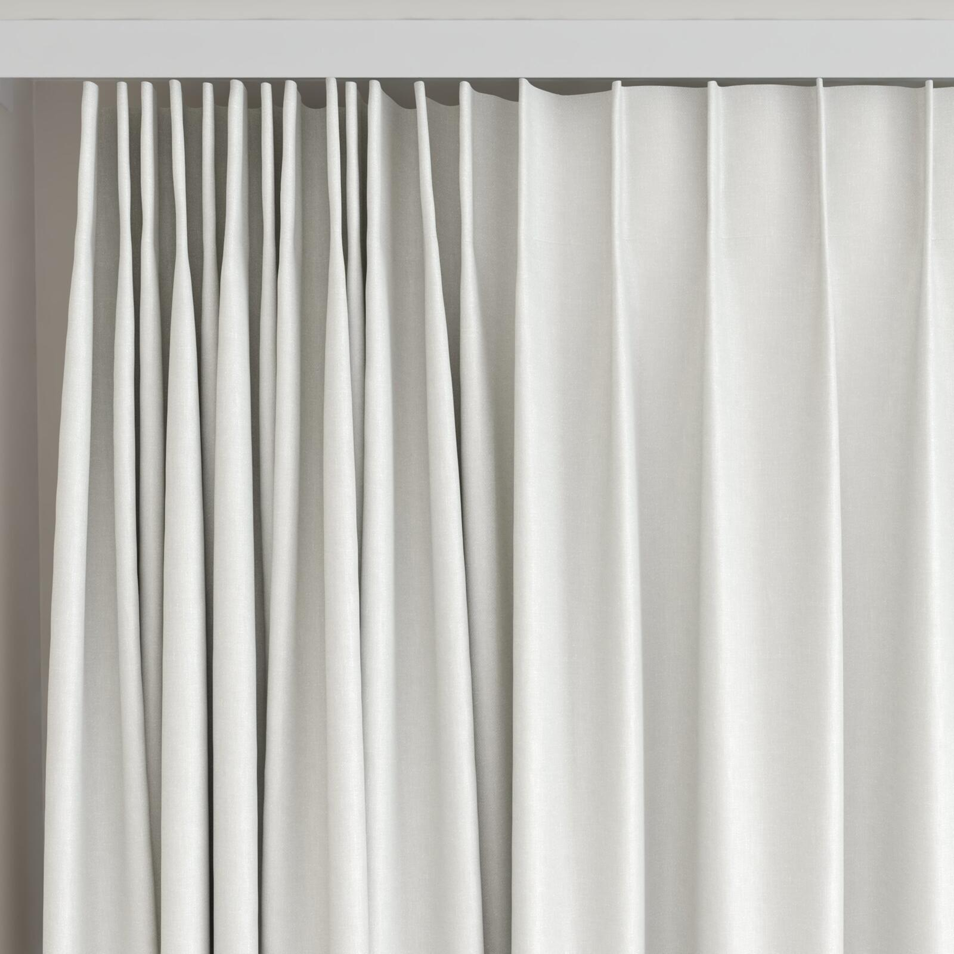 Top view of Naturama Limestone, on curtain rail