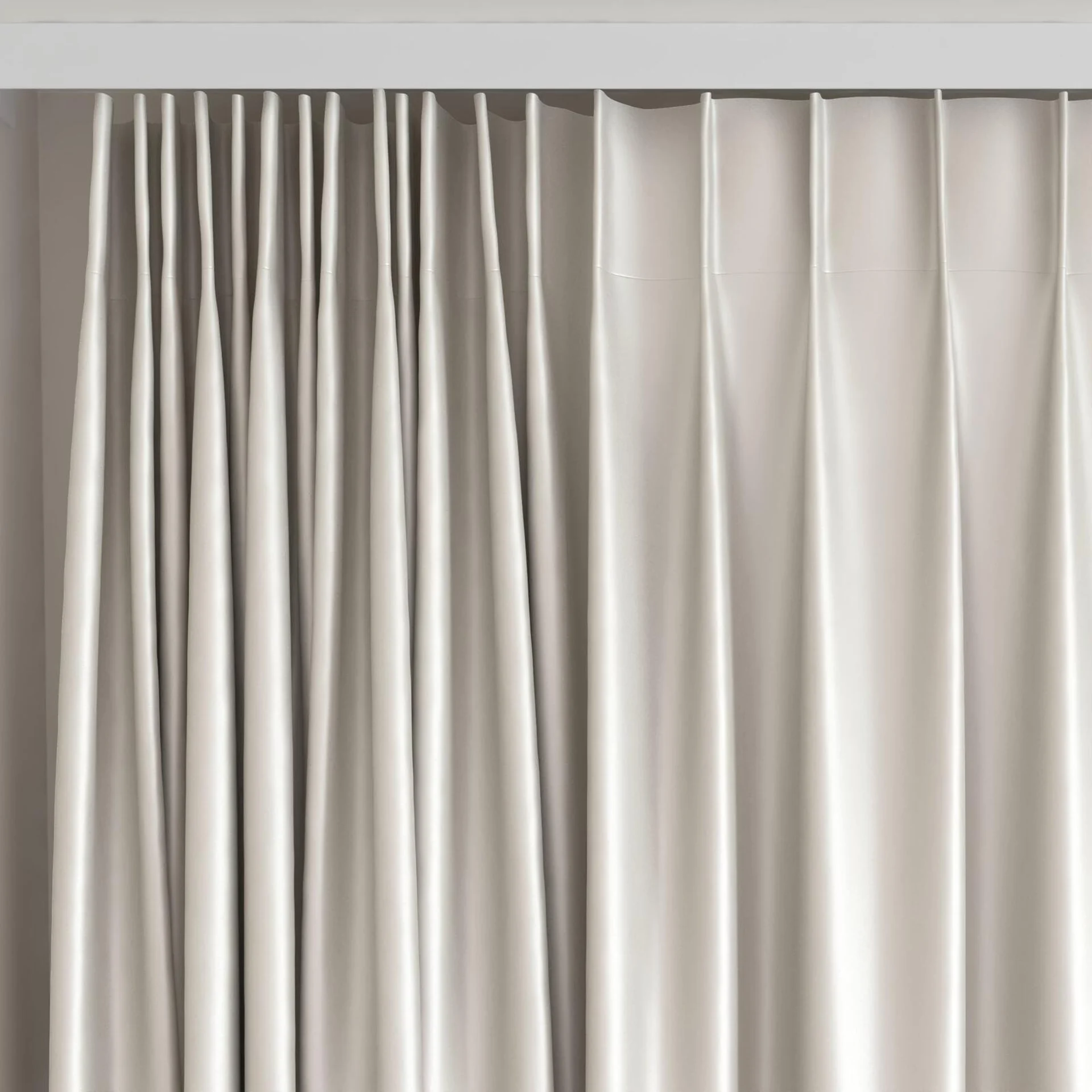 Top view of Sleek Pelican, on curtain rail