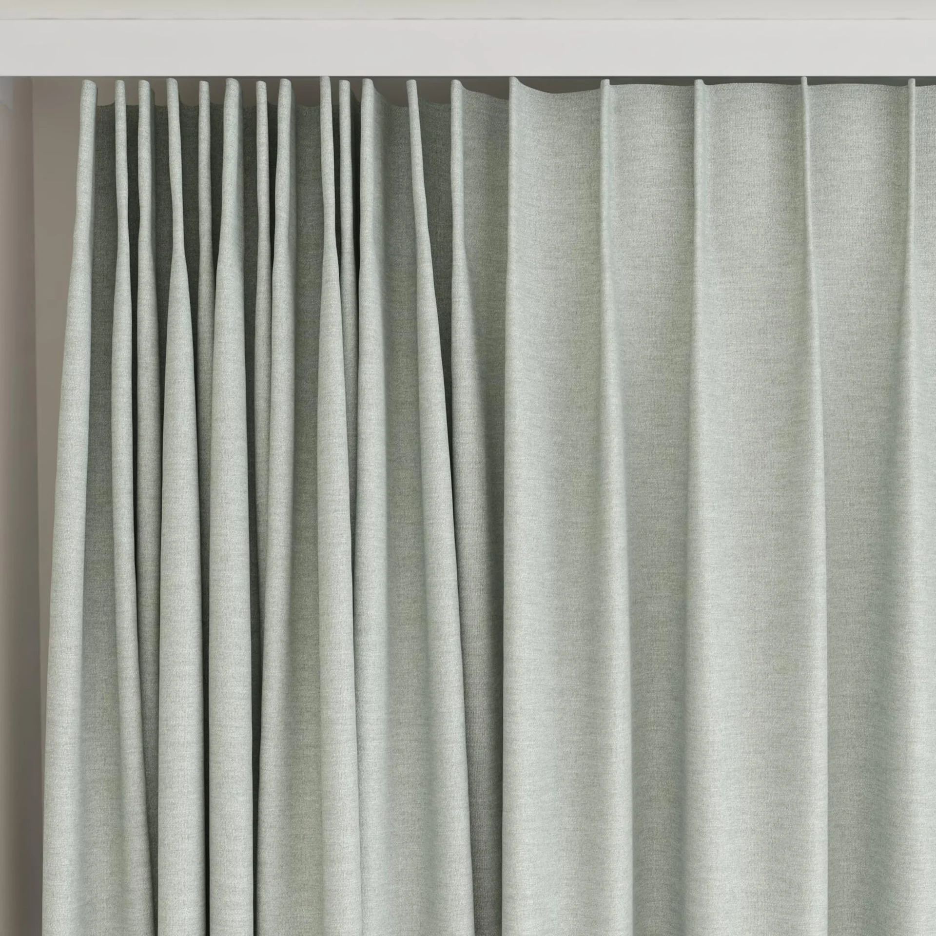 Top view of Casual Spring, on curtain rail