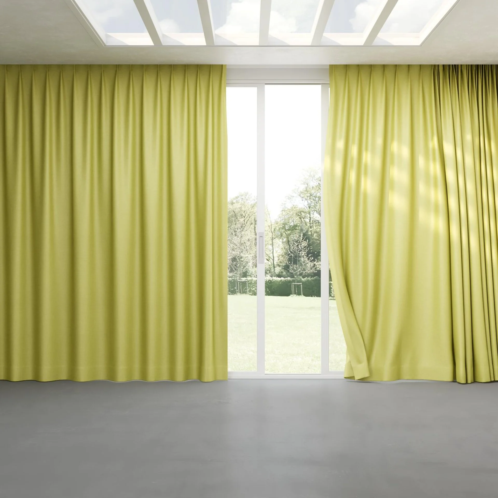 Full view of Provence Apple, pinch pleat