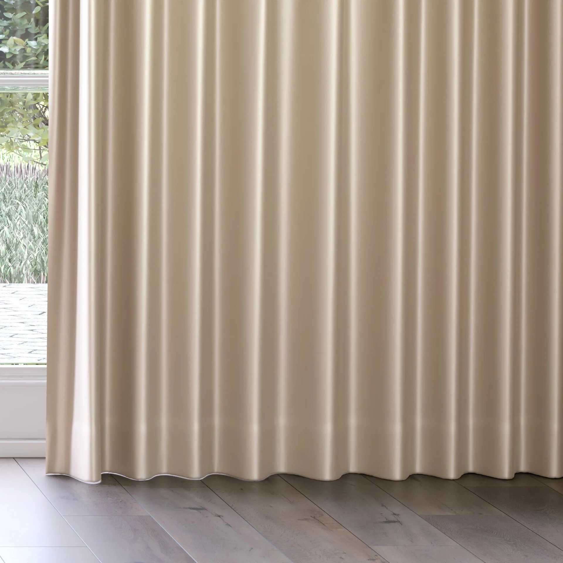 Bottom view of North Face Desert, on curtain rail