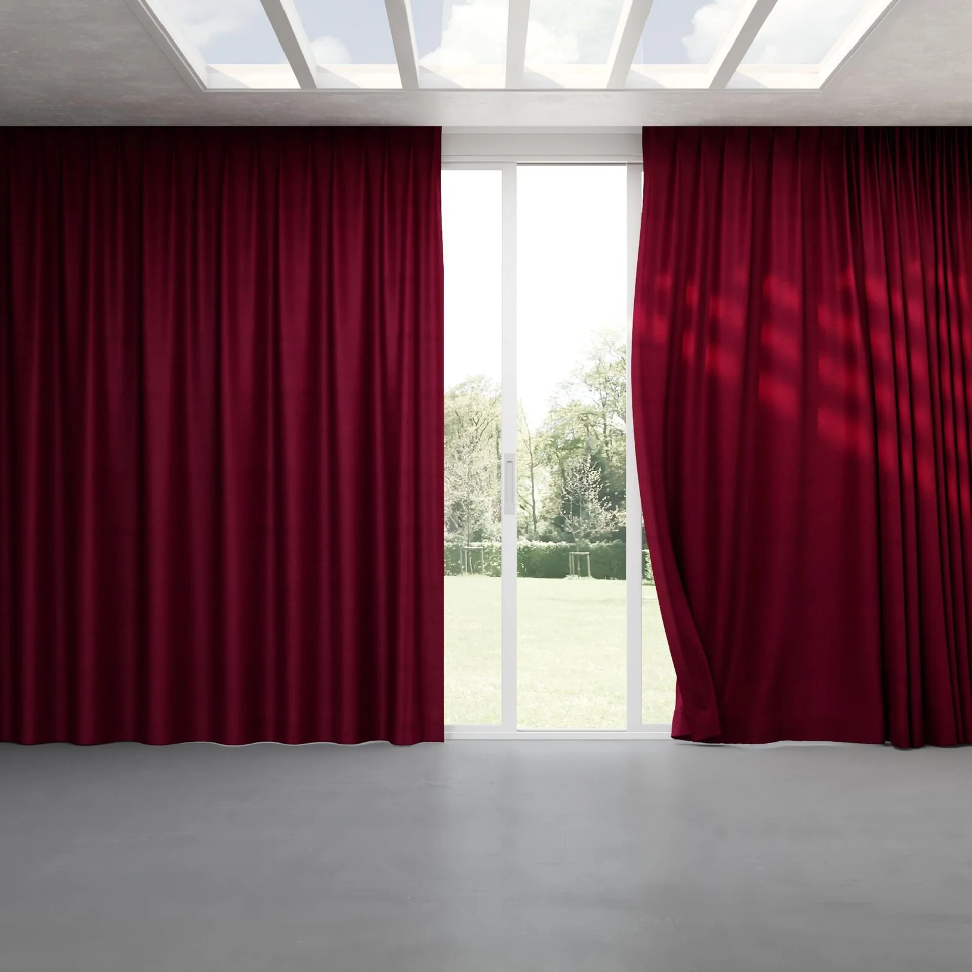 Full view of Baron Passion, pinch pleat