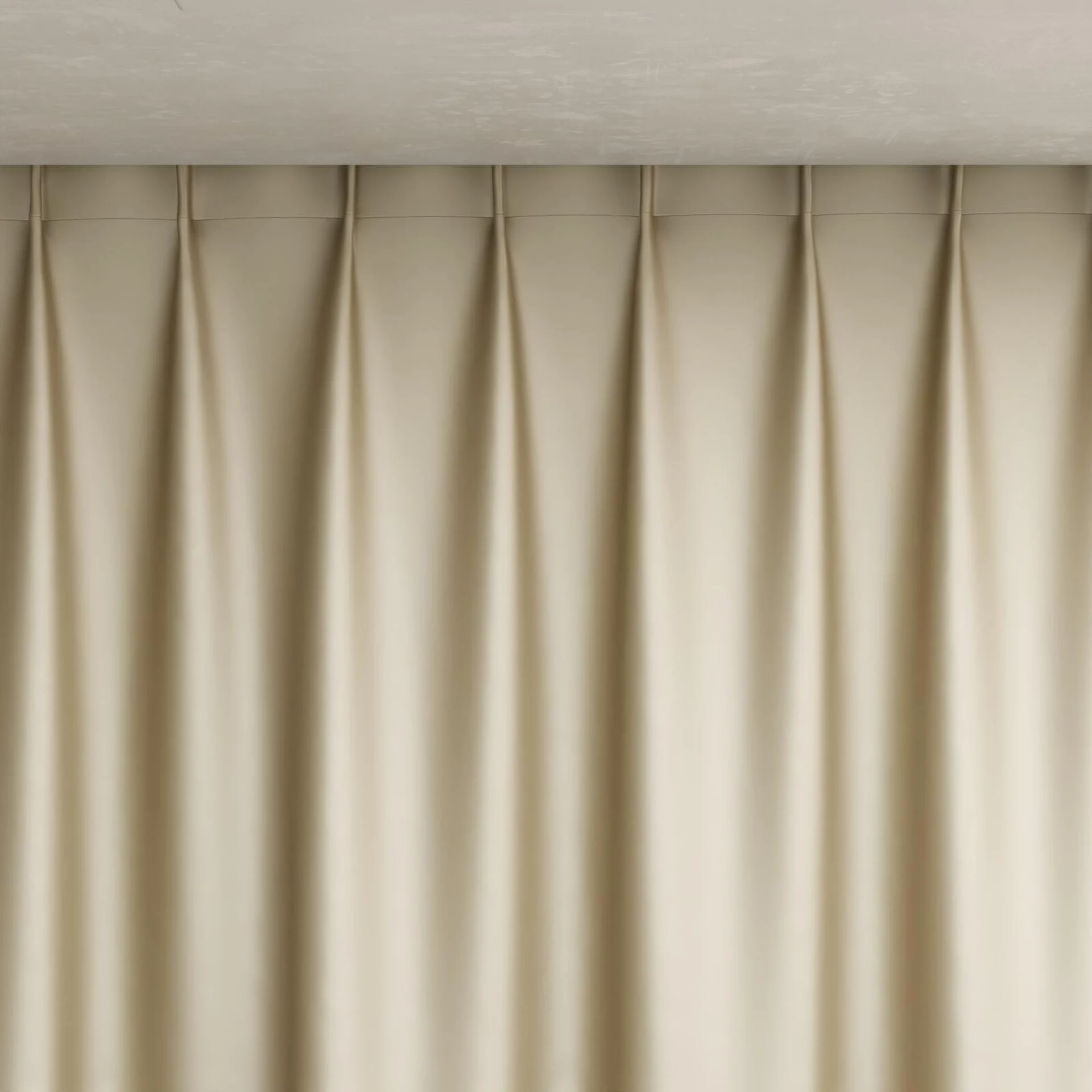 Top view of Moonbeam Antique, pinch pleat