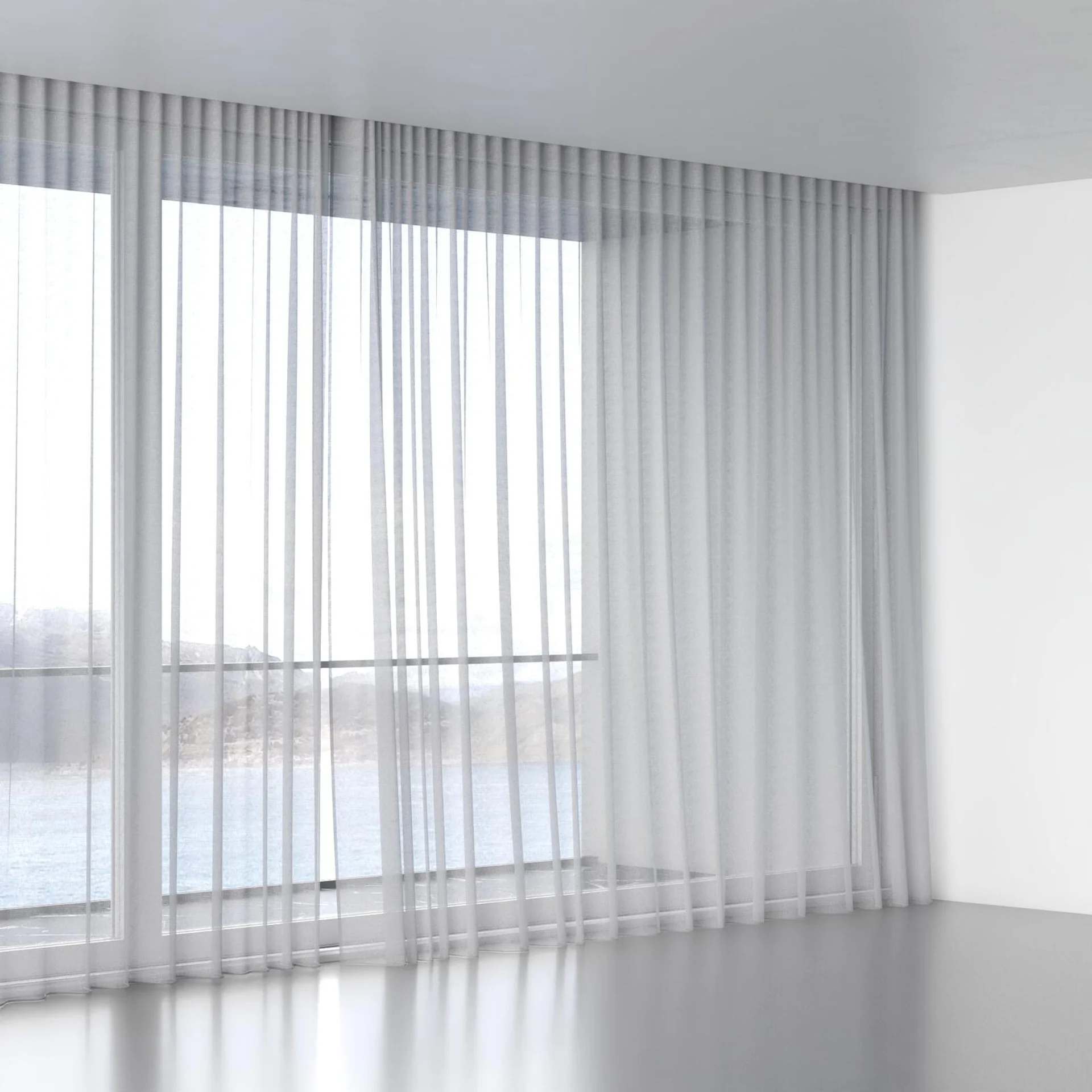 Full view of Elevate Frost, wave pleat