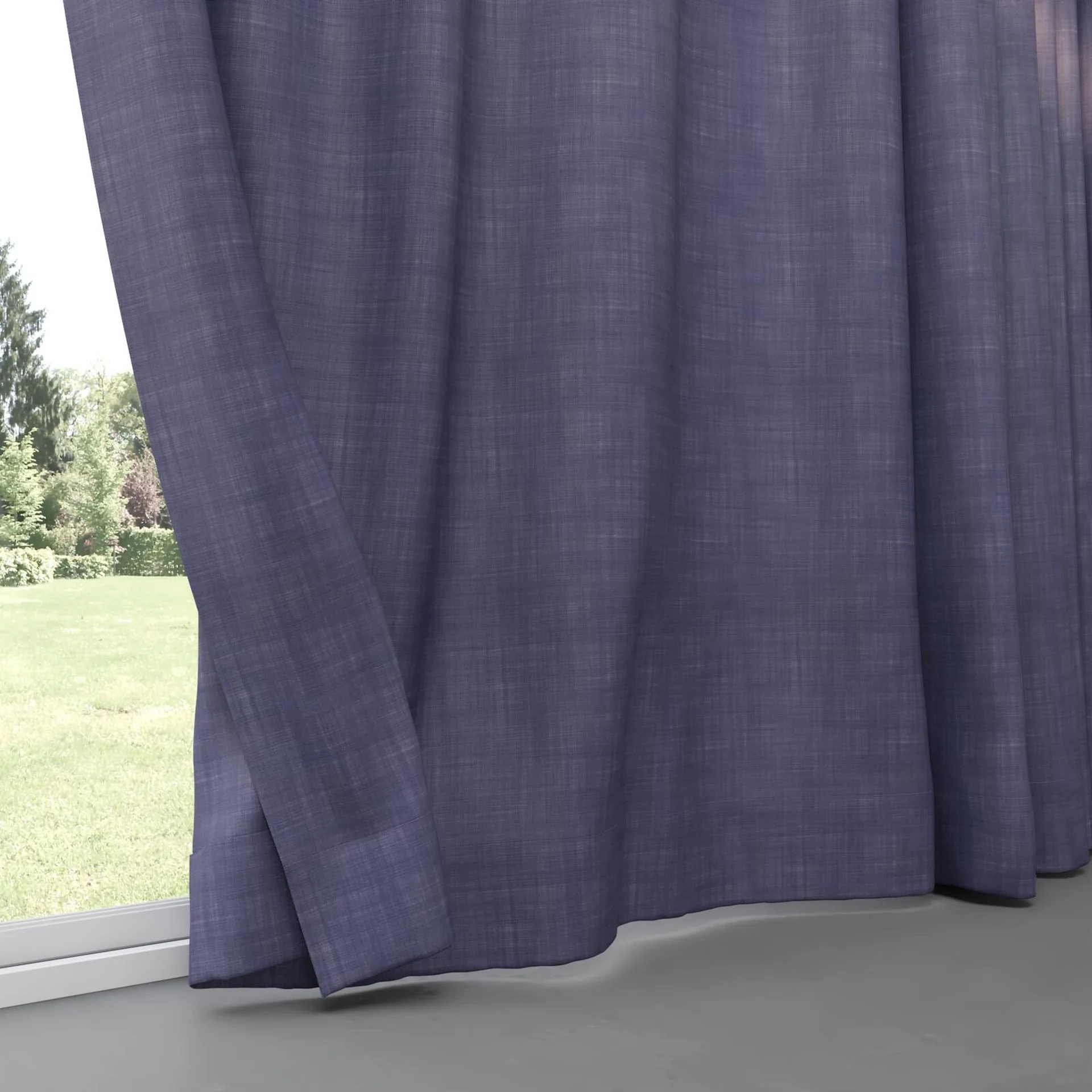 Bottom view of Loci Dim Out Denim, pinch pleat