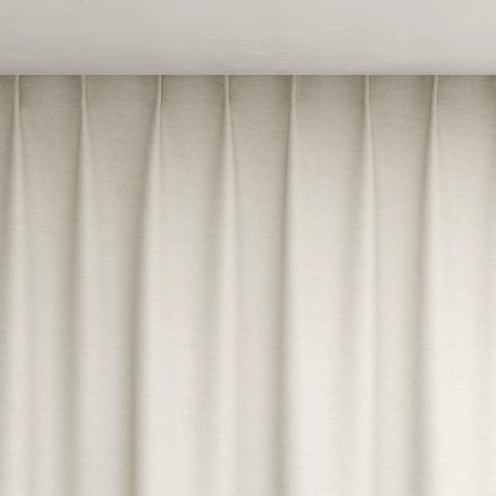 Top view of Bravo Cream, pinch pleat