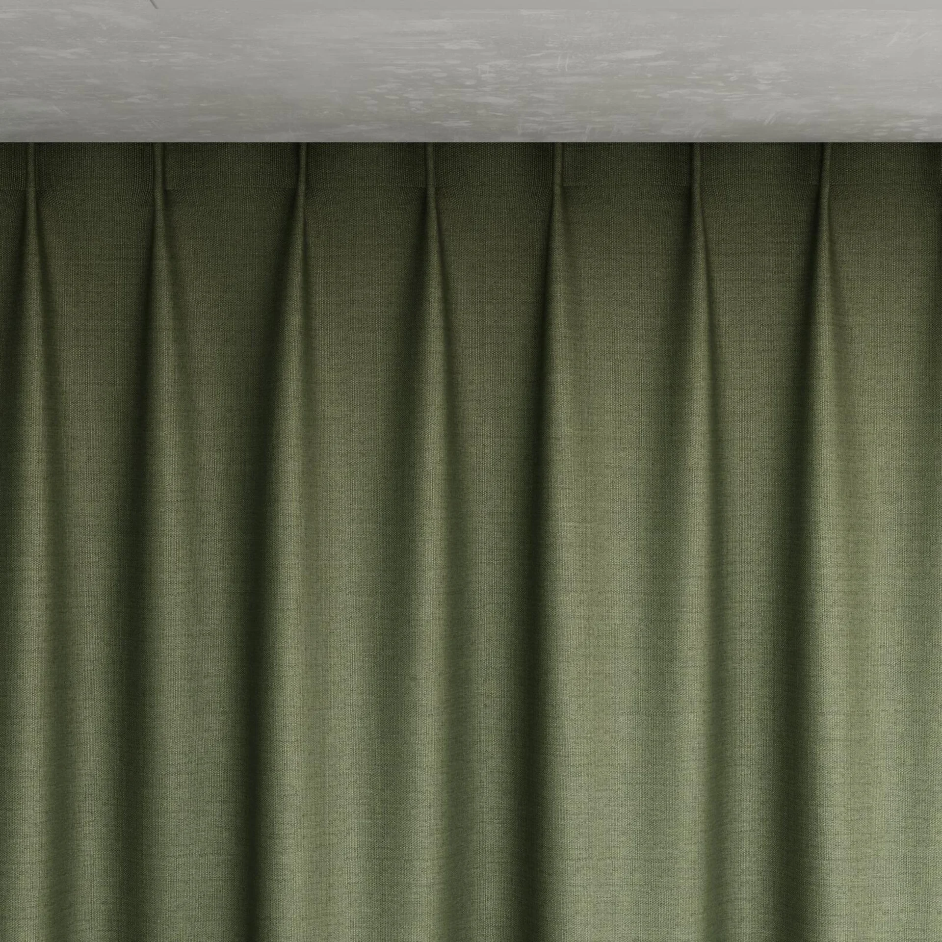 Top view of Linex Olive, pinch pleat