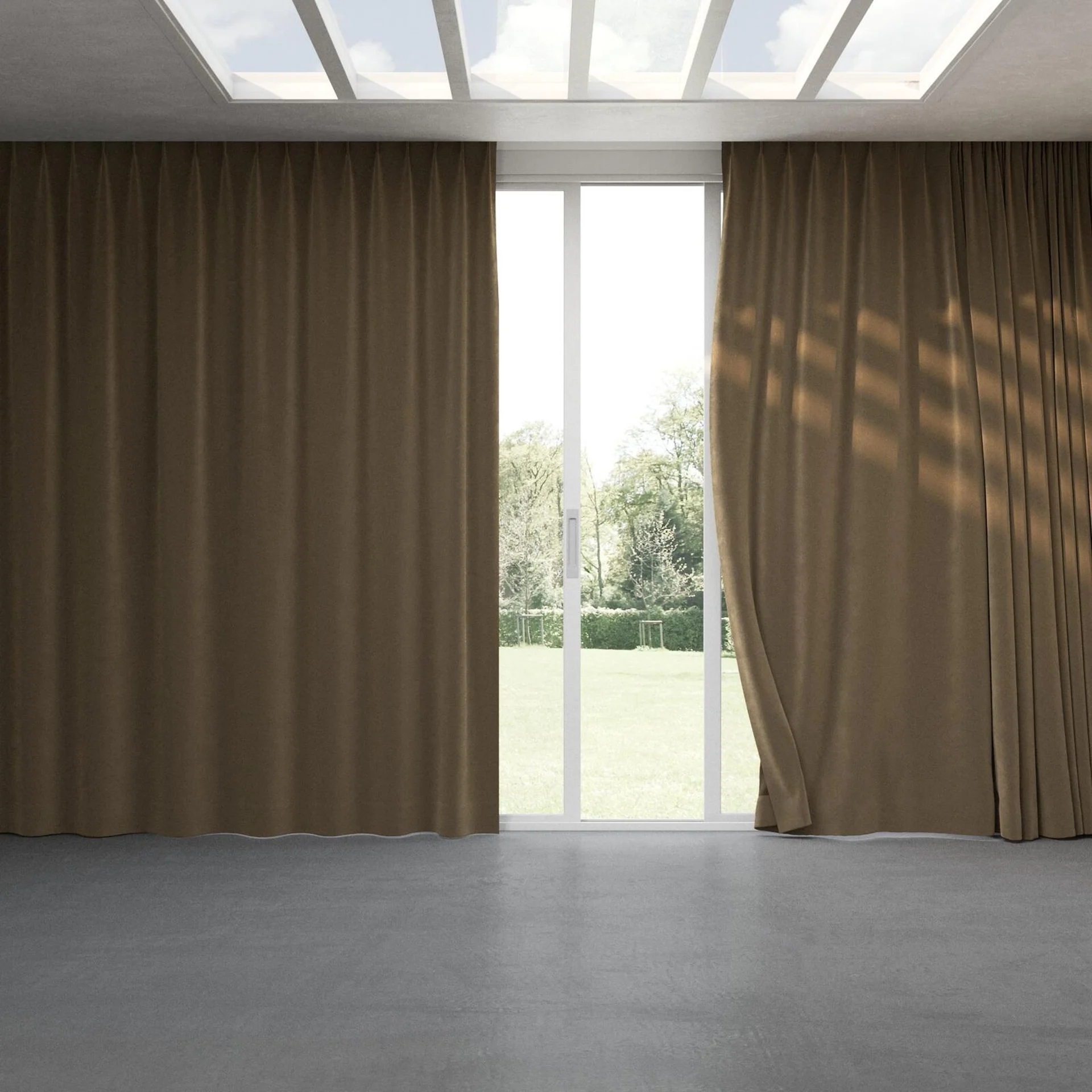 Full view of Verbier Beaver, pinch pleat