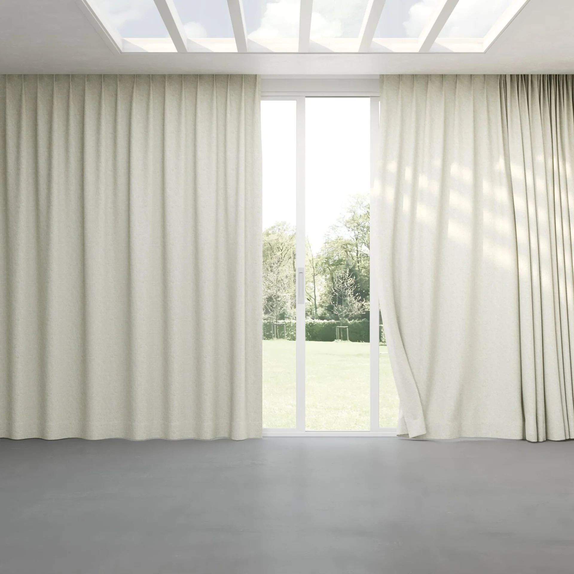 Full view of Objet Nougat, pinch pleat
