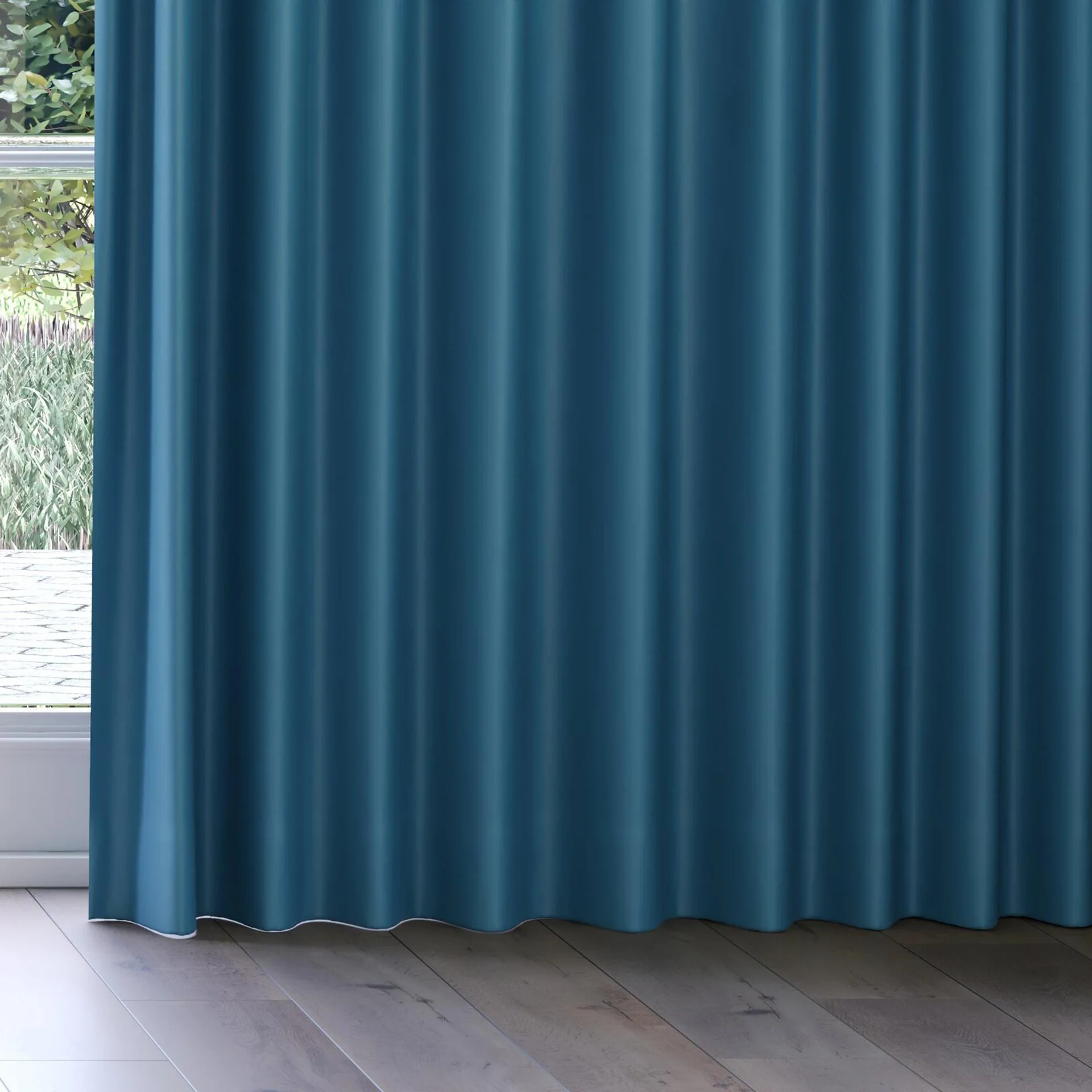Bottom view of Blockbuster Spa, on curtain rail