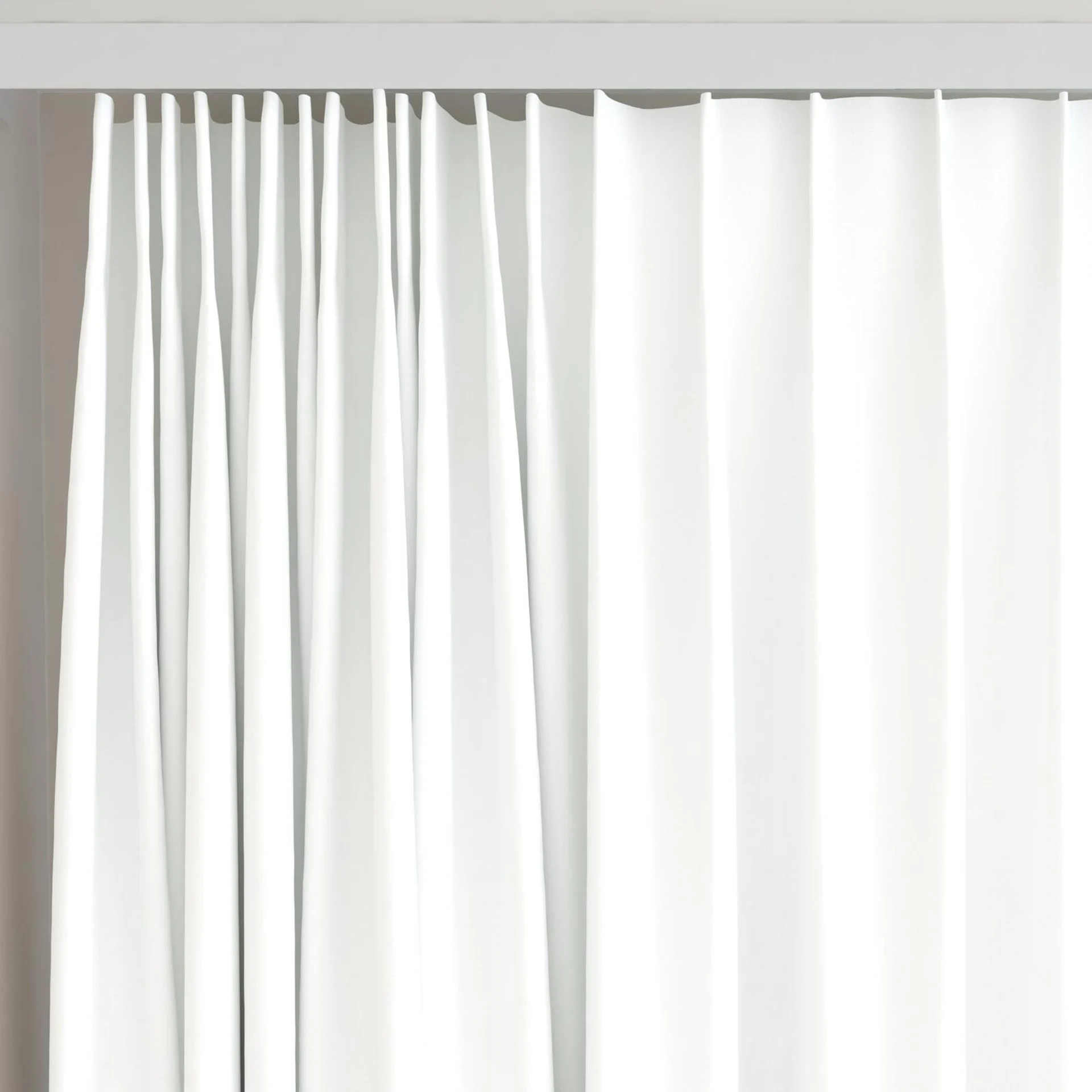 Top view of Luxo Swan, on curtain rail