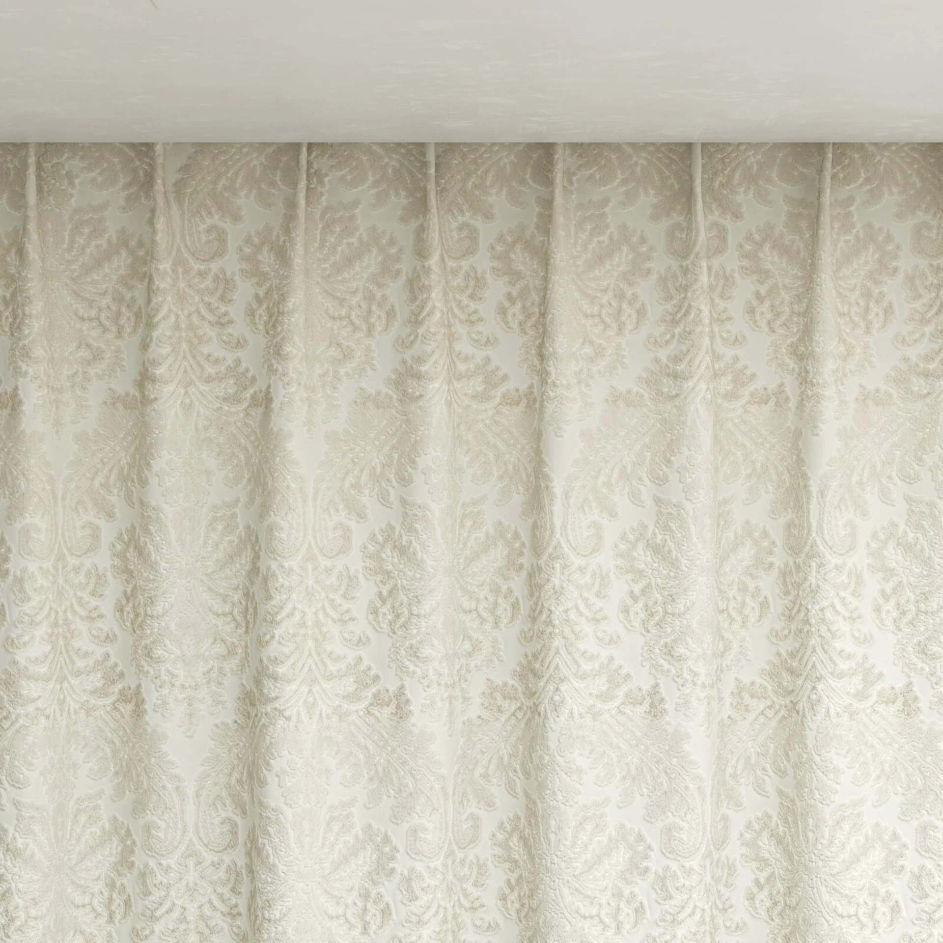 Top view of Gosh Champagne, pinch pleat
