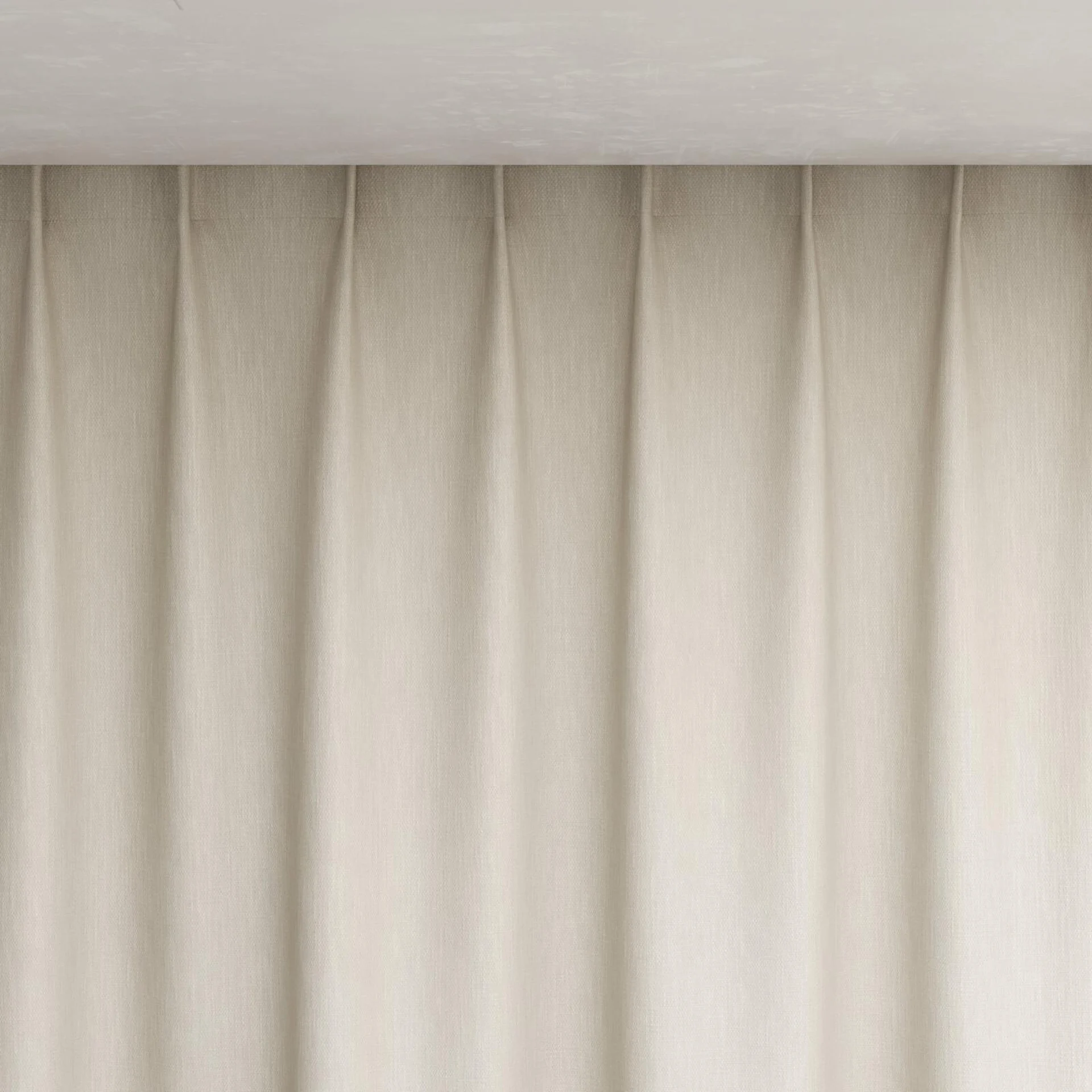 Top view of Cordoba Marzipan, pinch pleat