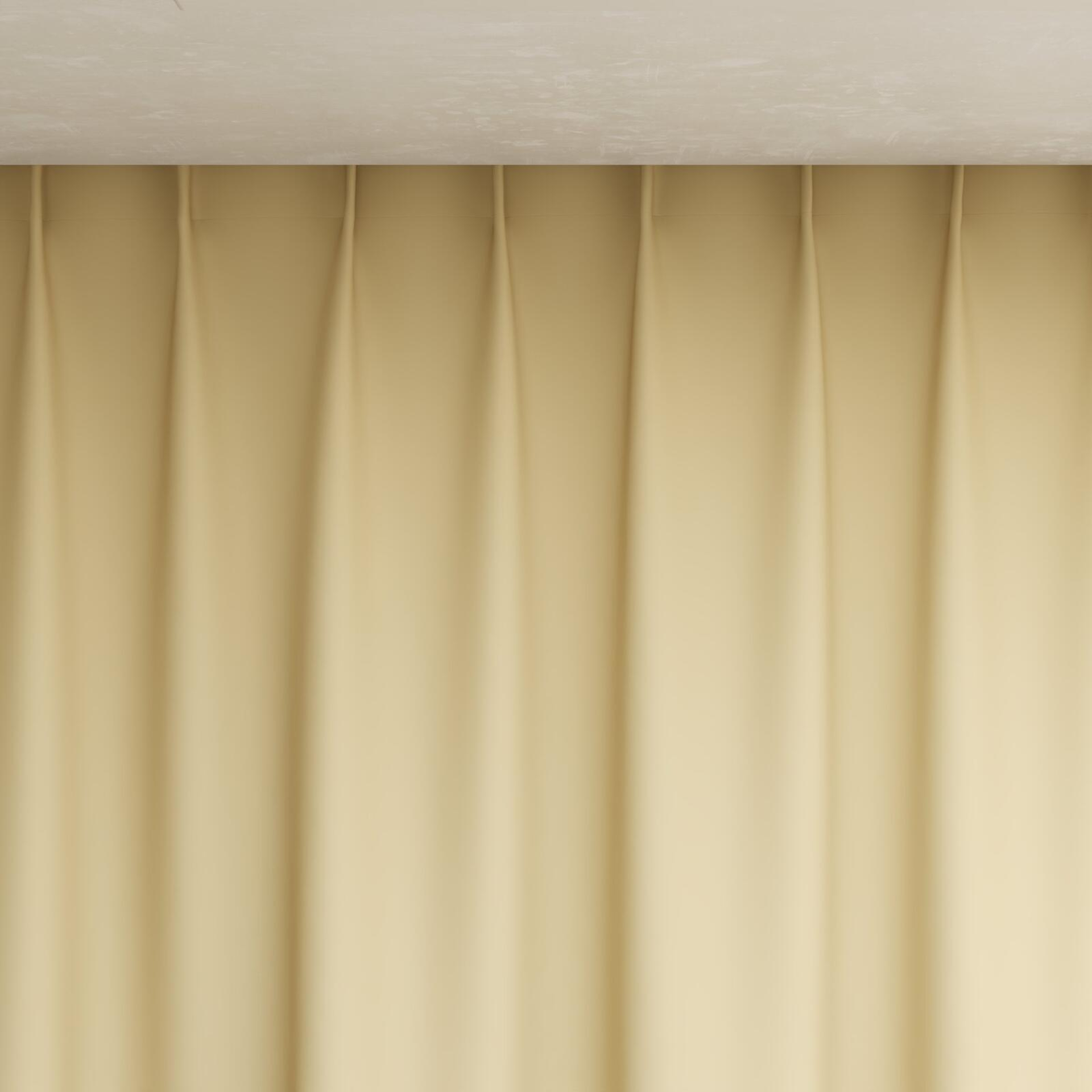 Top view of Ultra Dim Macaroon, pinch pleat