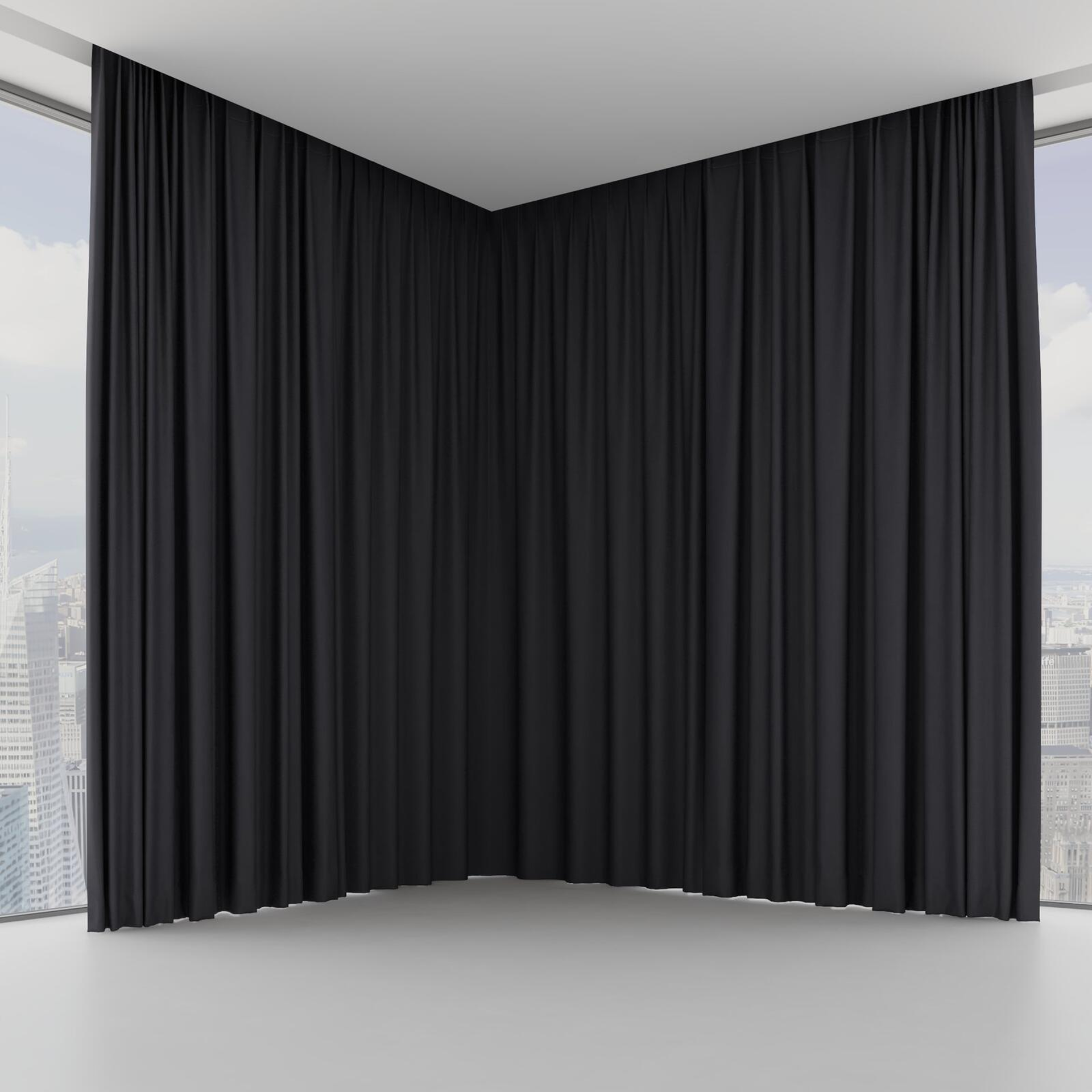 Front view of Kanvas Ebony, on hidden rail