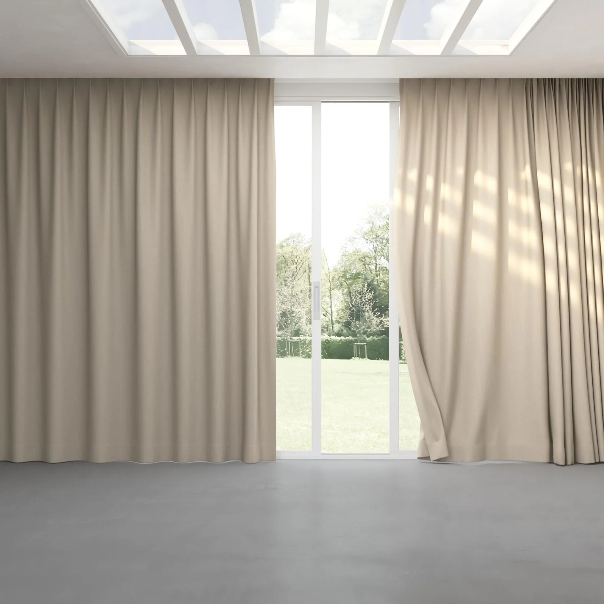 Full view of Element Natural, pinch pleat