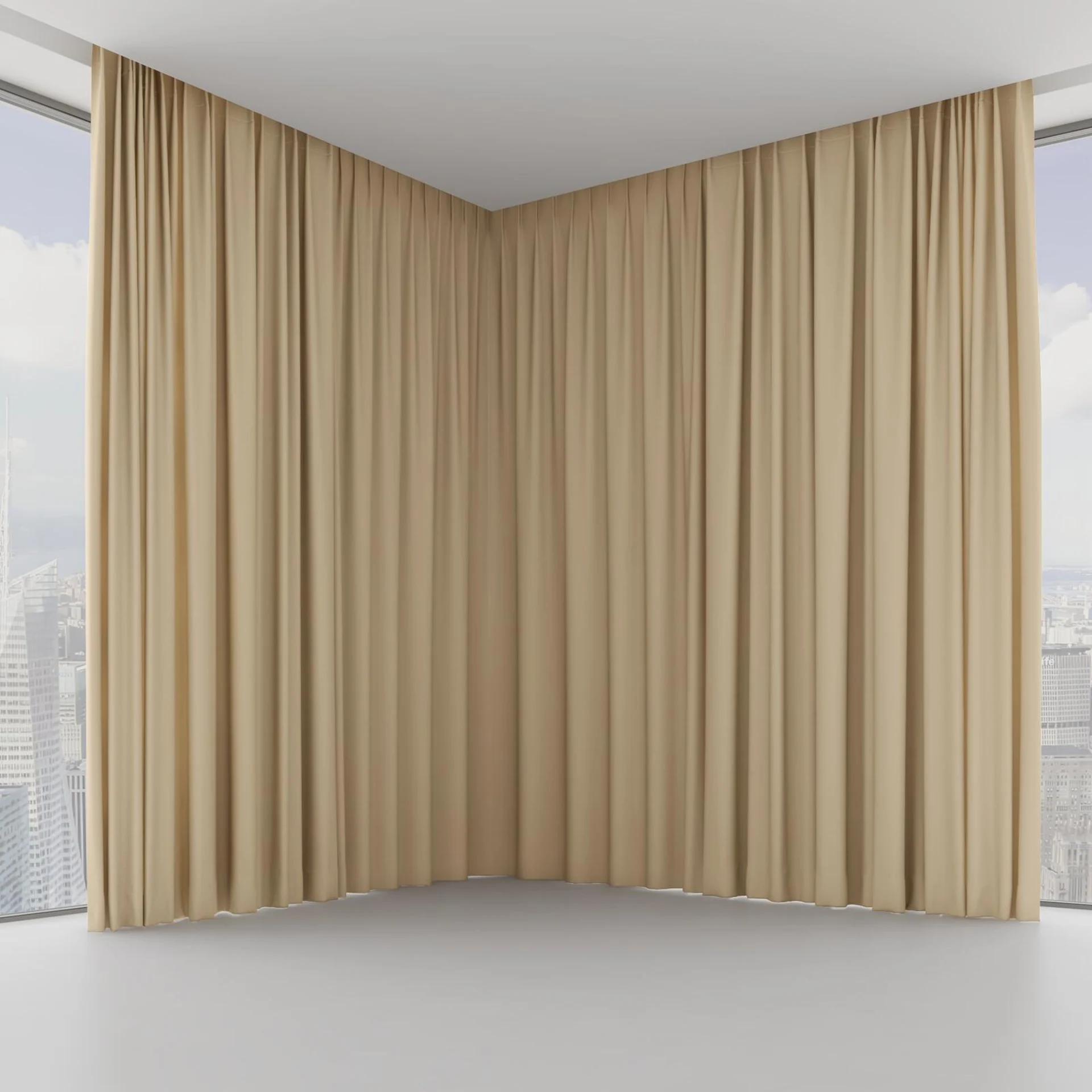Front view of Vesta Bamboo, on hidden rail