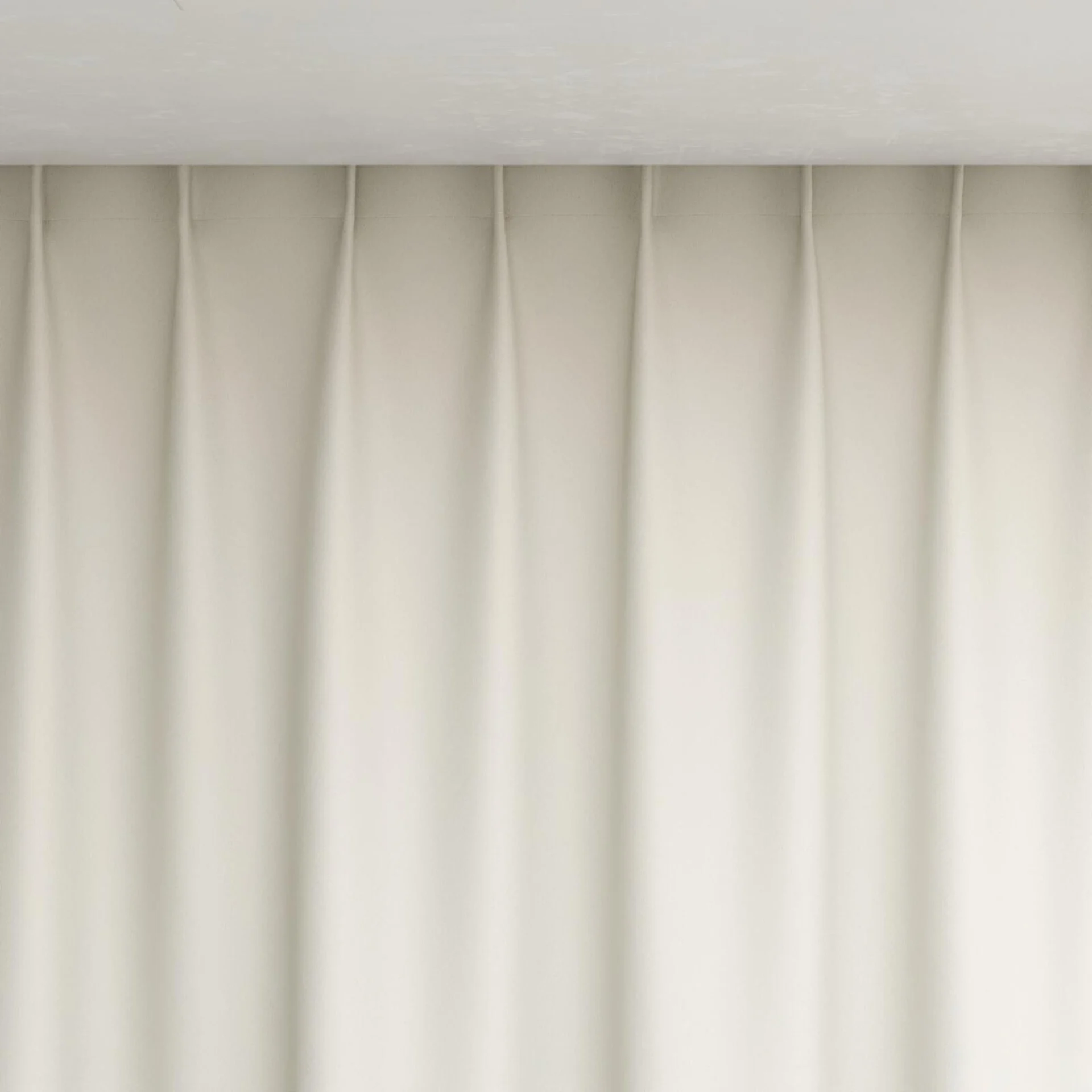 Top view of Umbra Ecru, pinch pleat