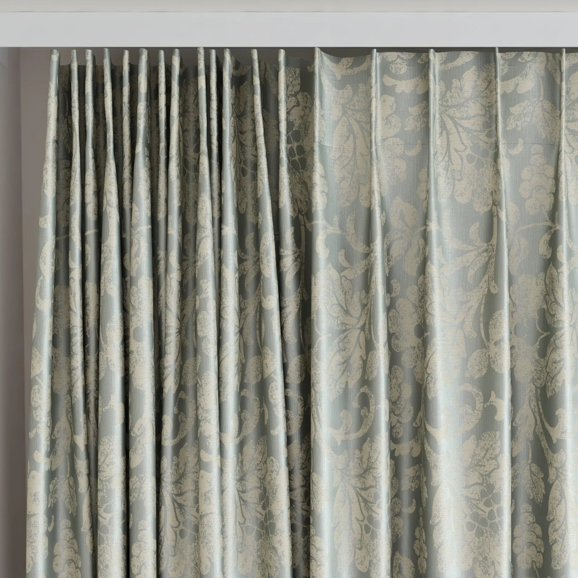 Top view of Florentine Mineral, on curtain rail