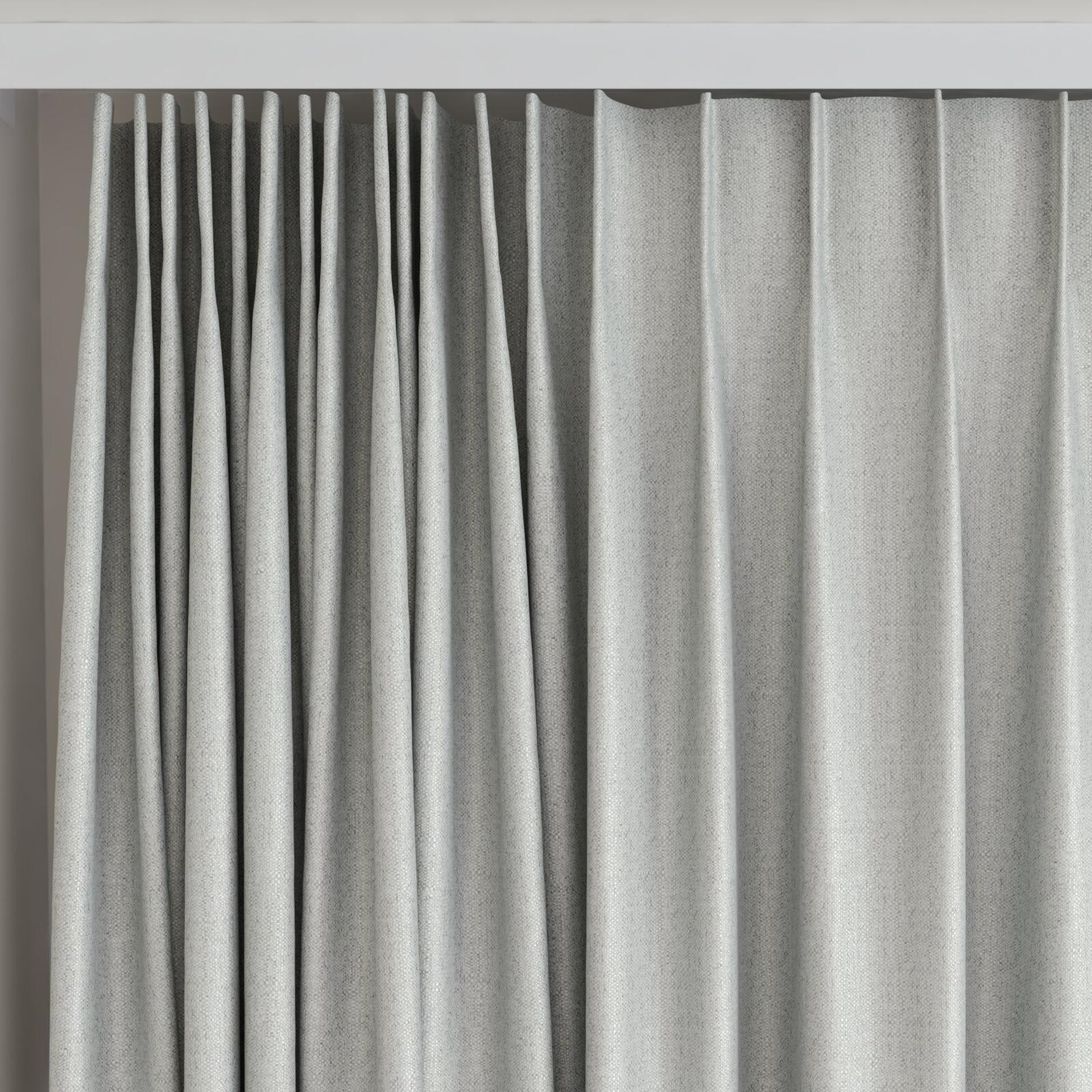 Top view of Celestial Mushroom, on curtain rail