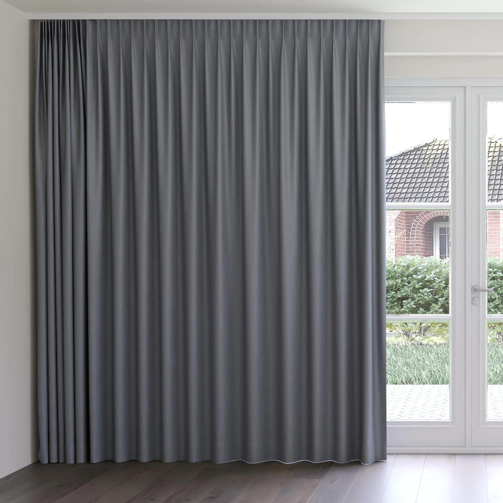 Front view of Urban Platinum, on curtain rail