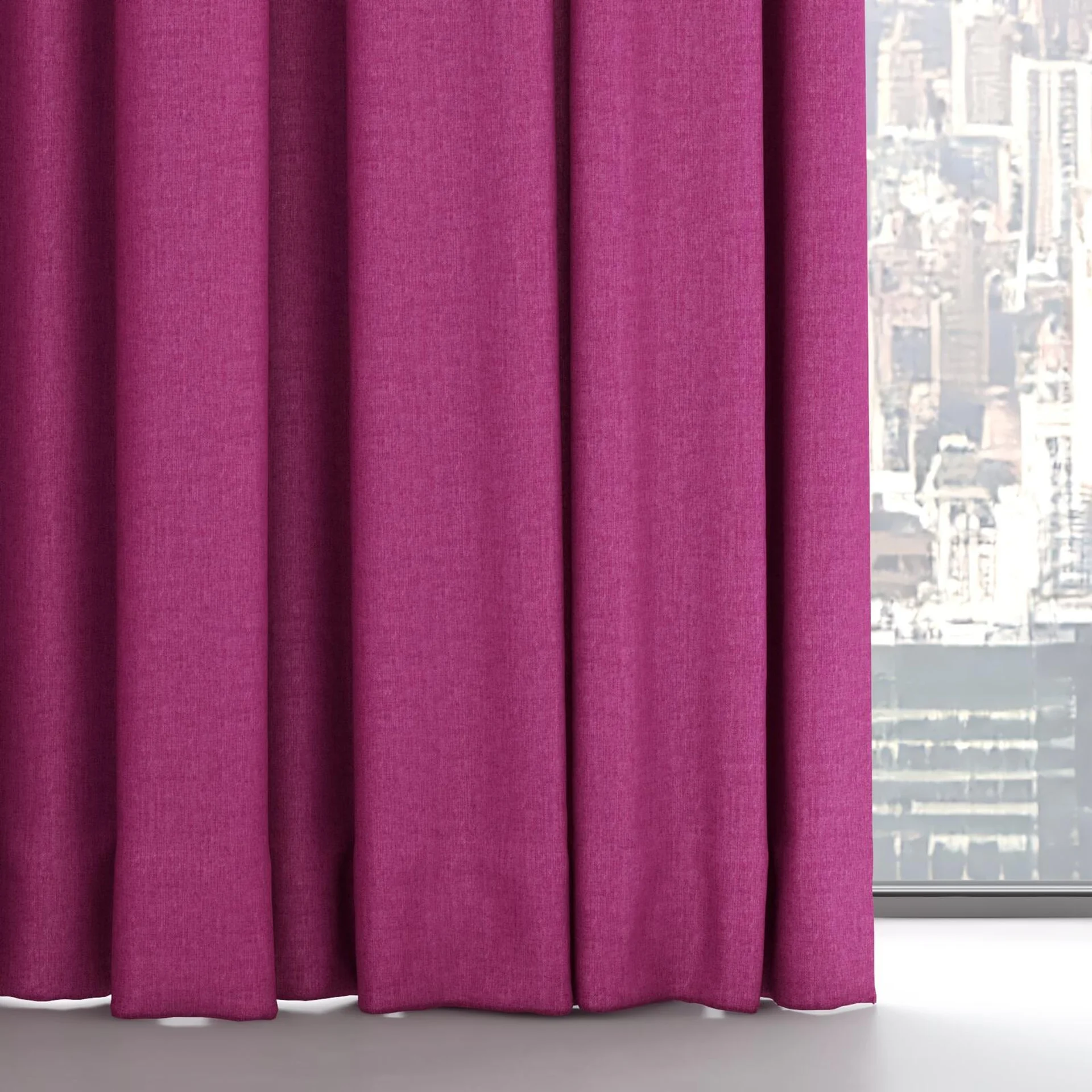 Bottom view of Cushy Fuchsia, on hidden rail