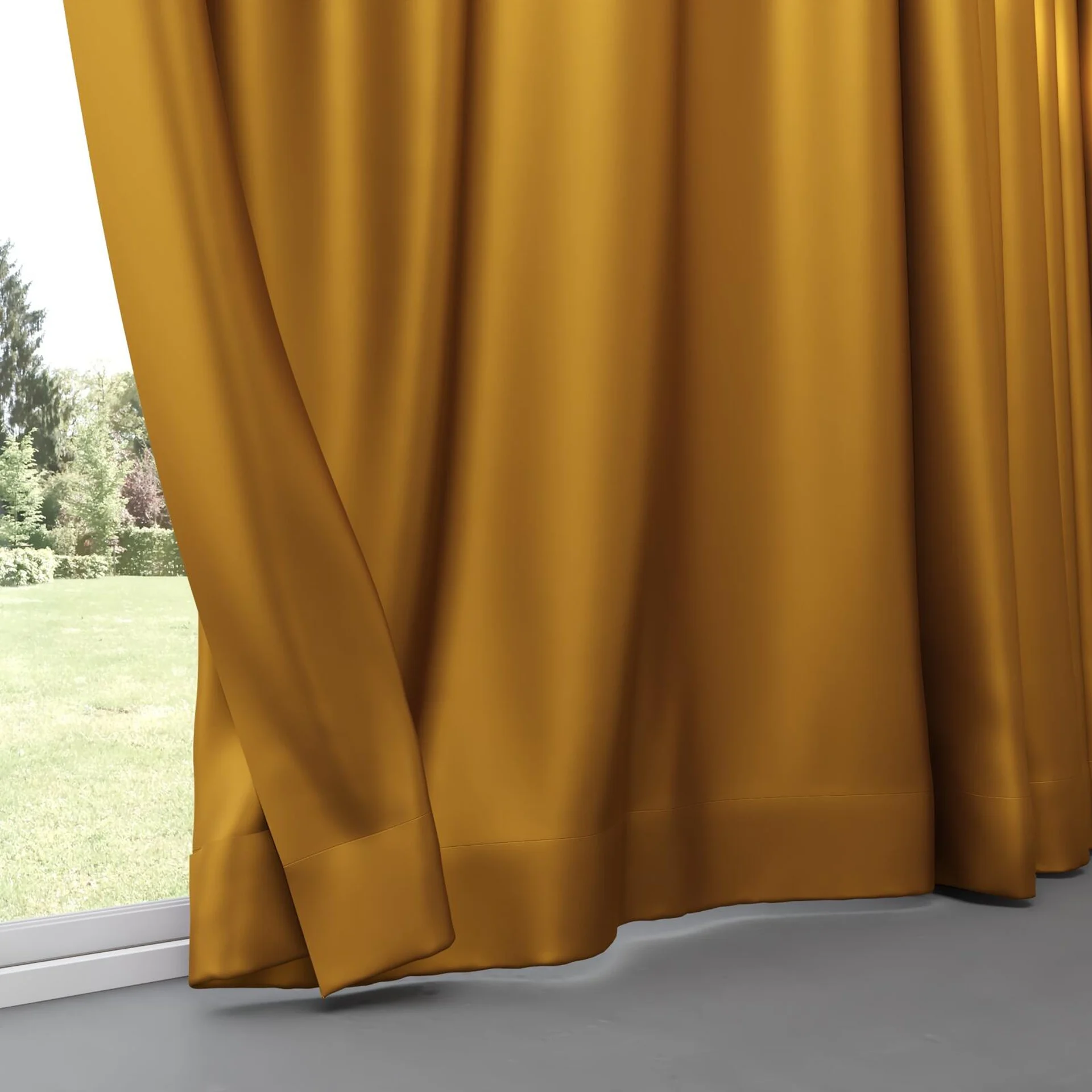 Bottom view of North Face Gold, pinch pleat