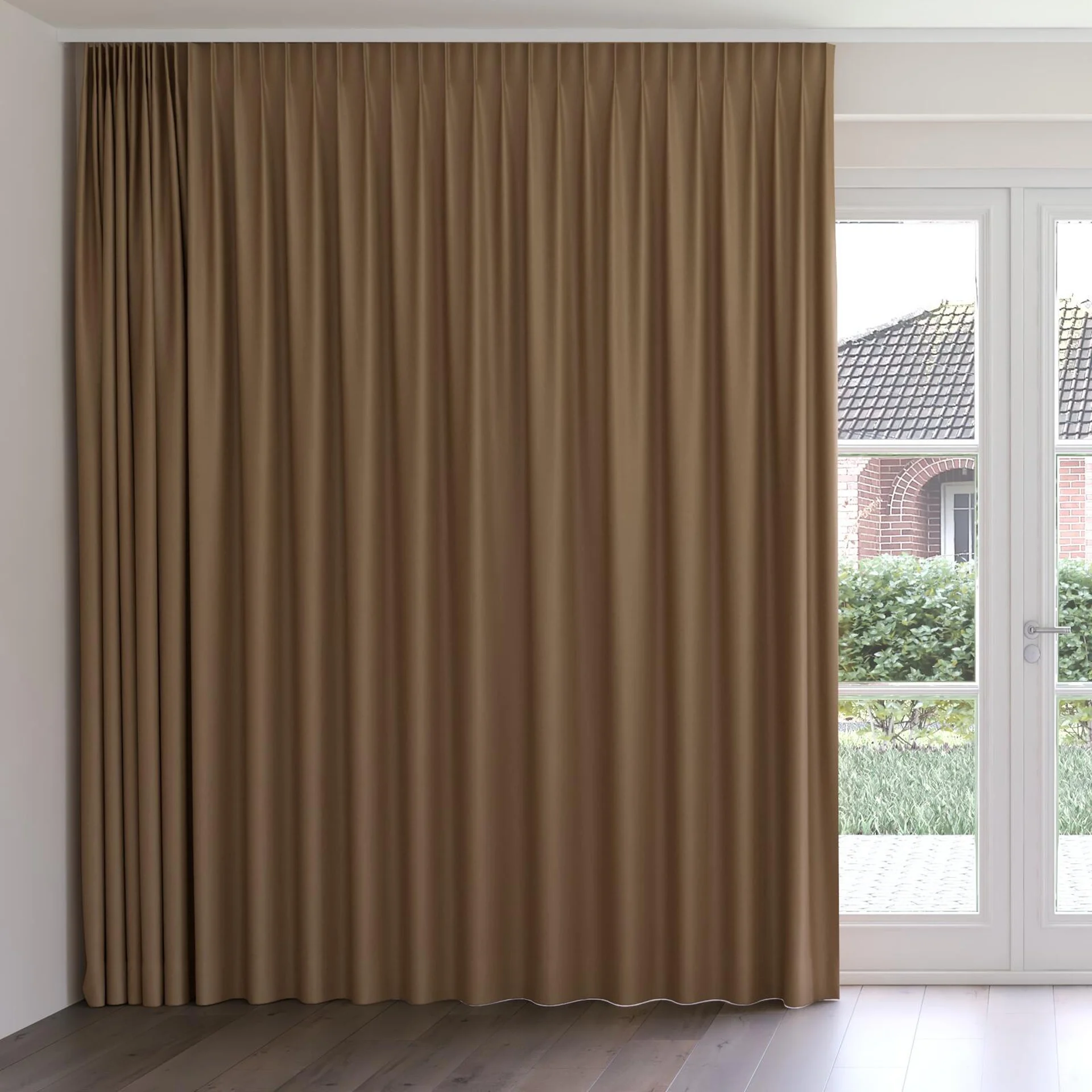 Front view of Infinite Adobe, on curtain rail