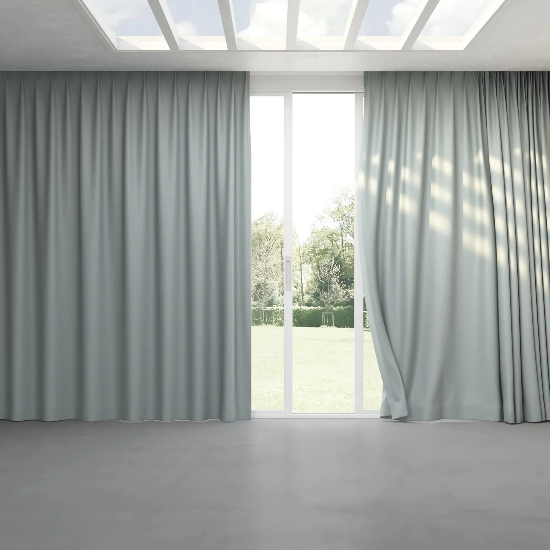 Full view of Excel Mineral, pinch pleat