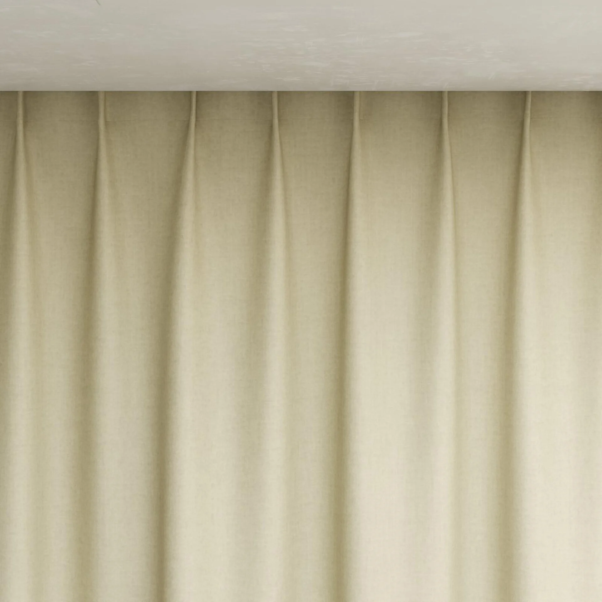 Top view of Cushy Sand, pinch pleat