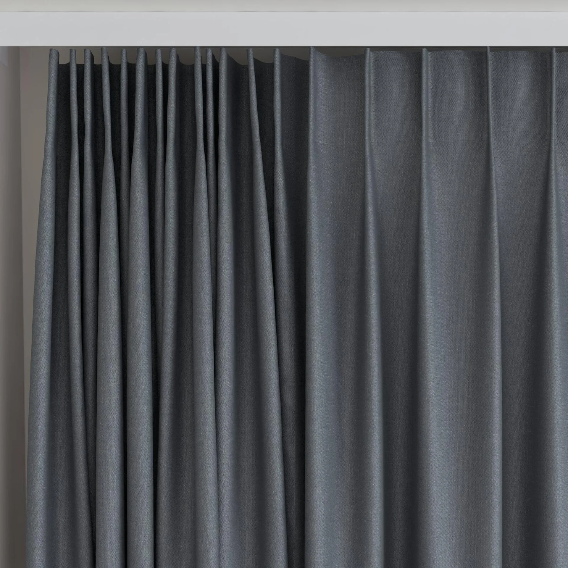 Top view of Infinite River Stone, on curtain rail