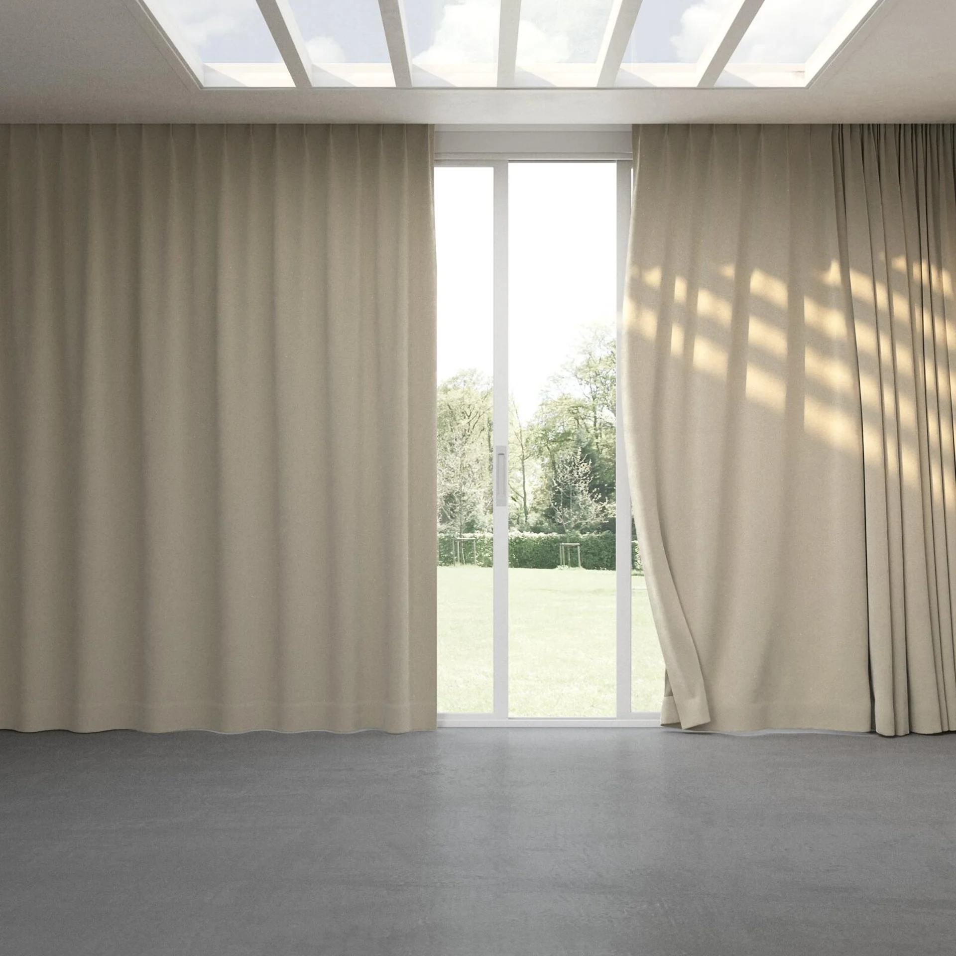 Full view of Verbier Sesame, pinch pleat