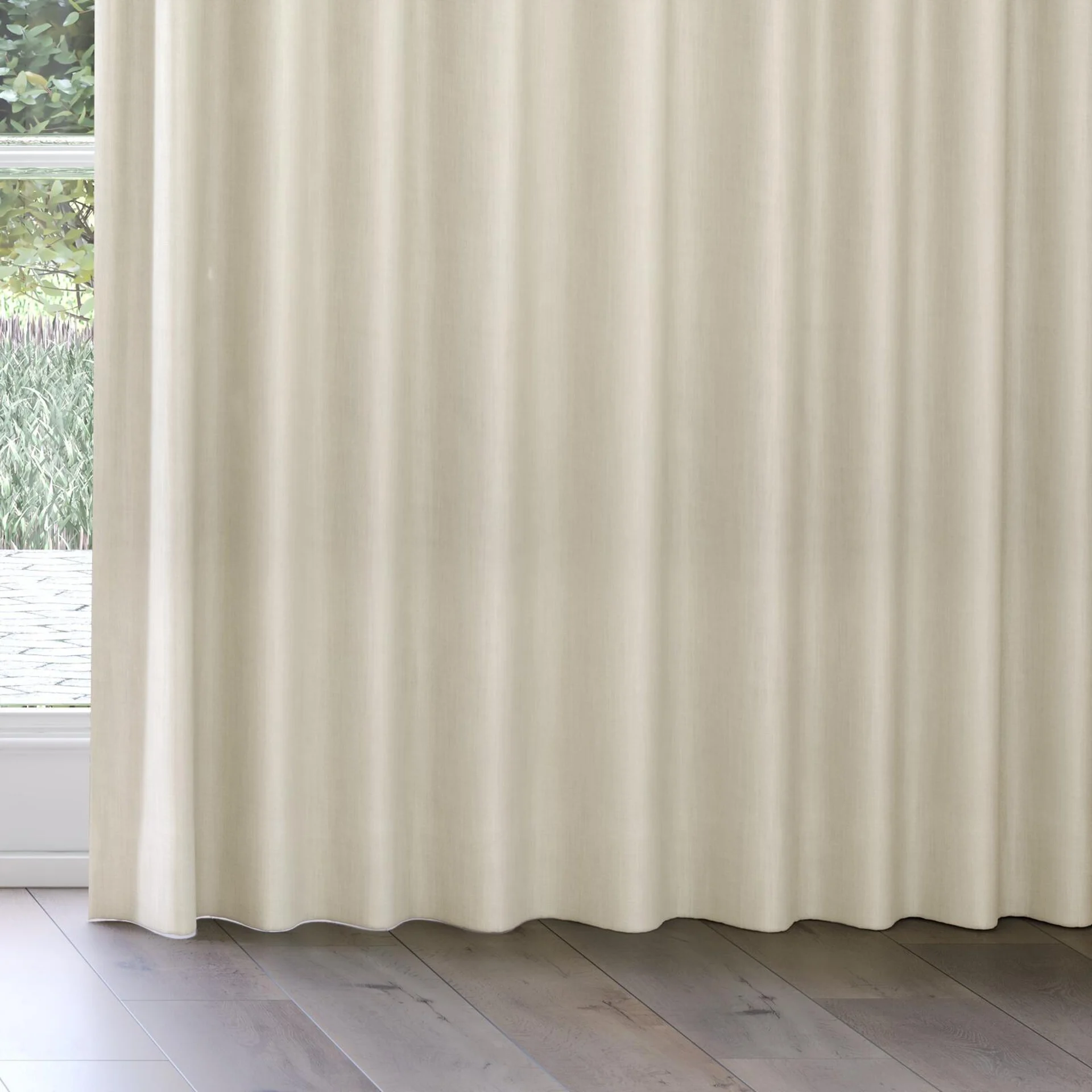 Bottom view of Lexicon Natural, on curtain rail