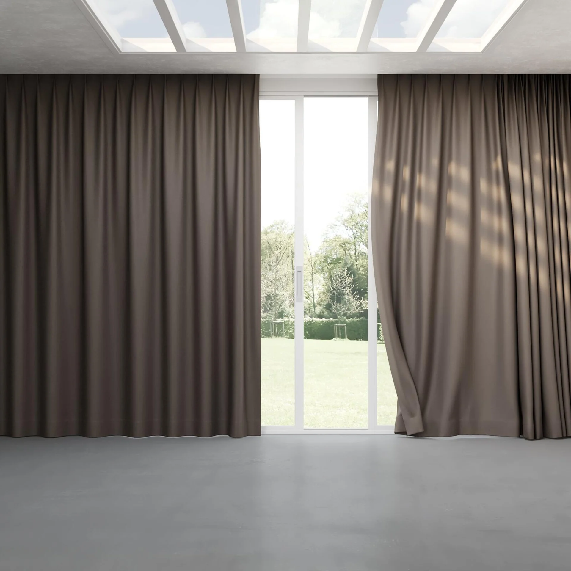 Full view of Brugge Griffin, pinch pleat