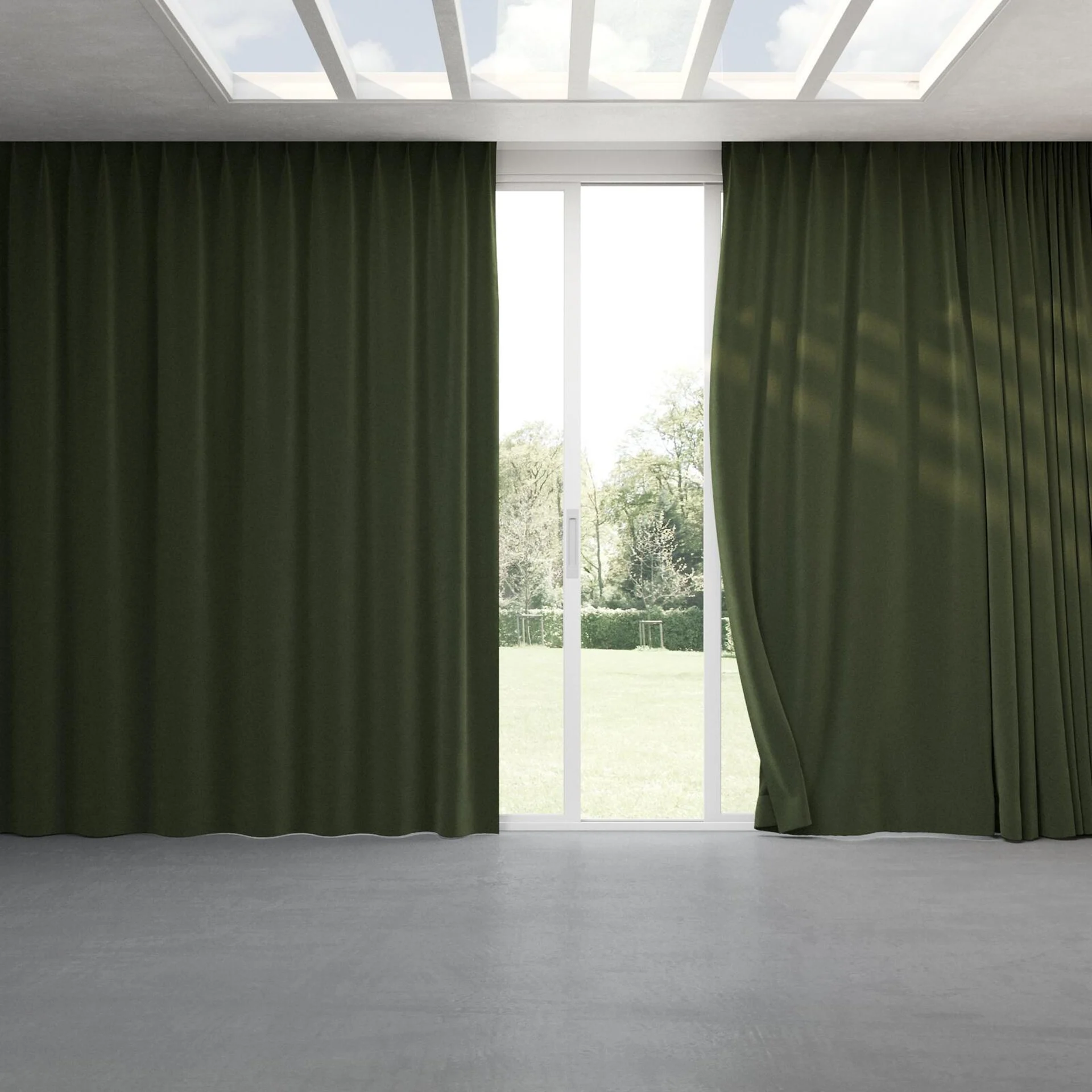 Full view of Vienna Botanical, pinch pleat