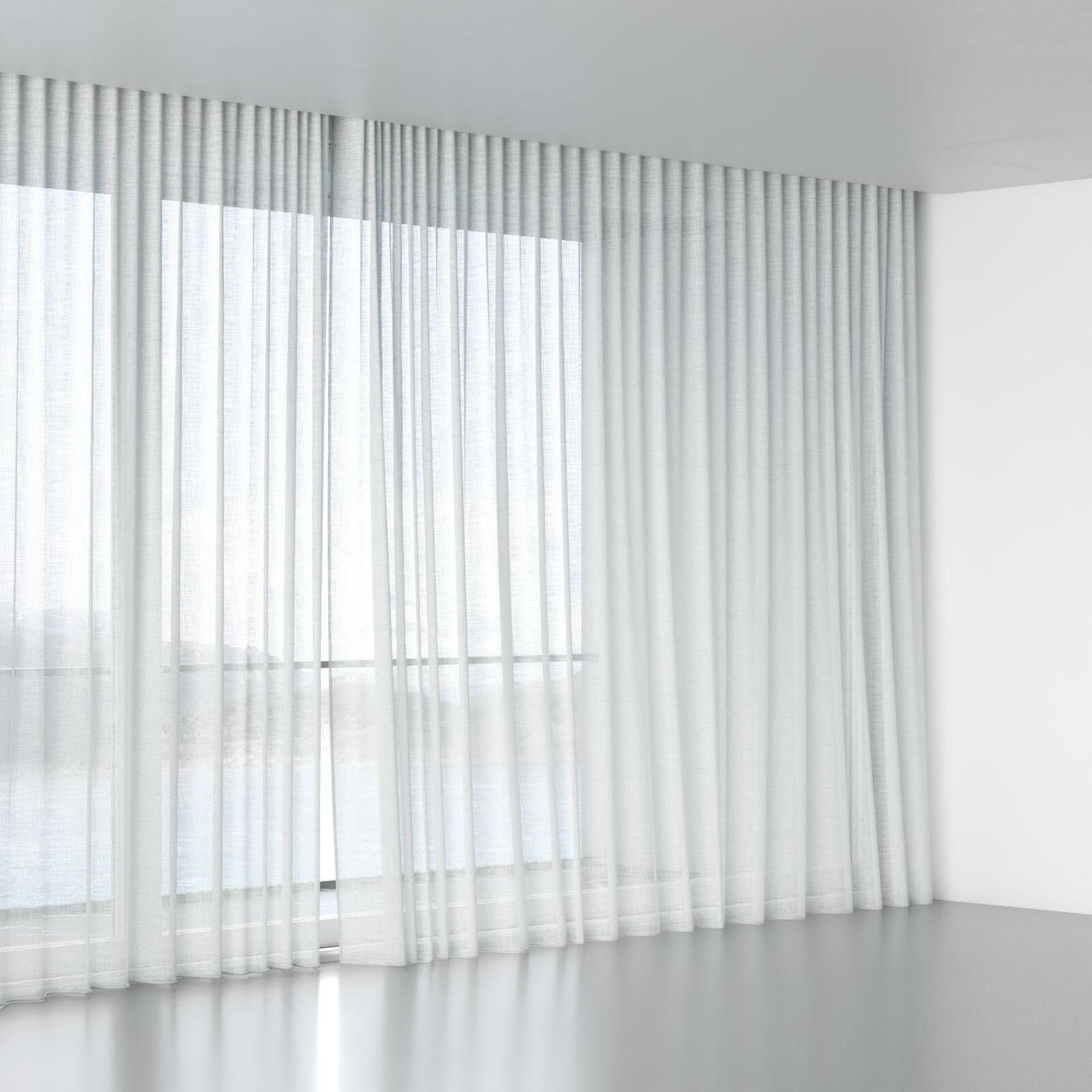 Full view of Threaded Wool, wave pleat