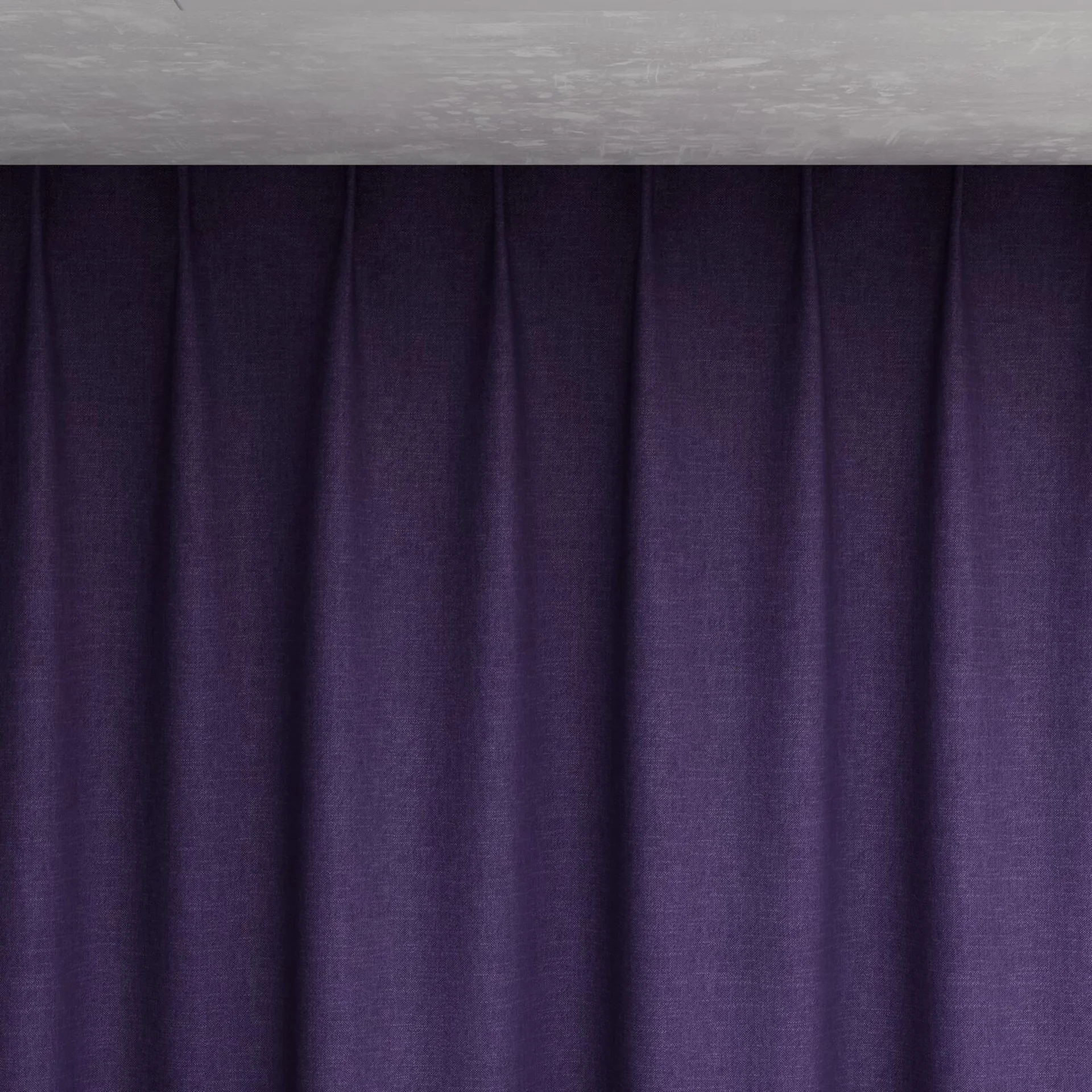 Top view of Rover Violet, pinch pleat