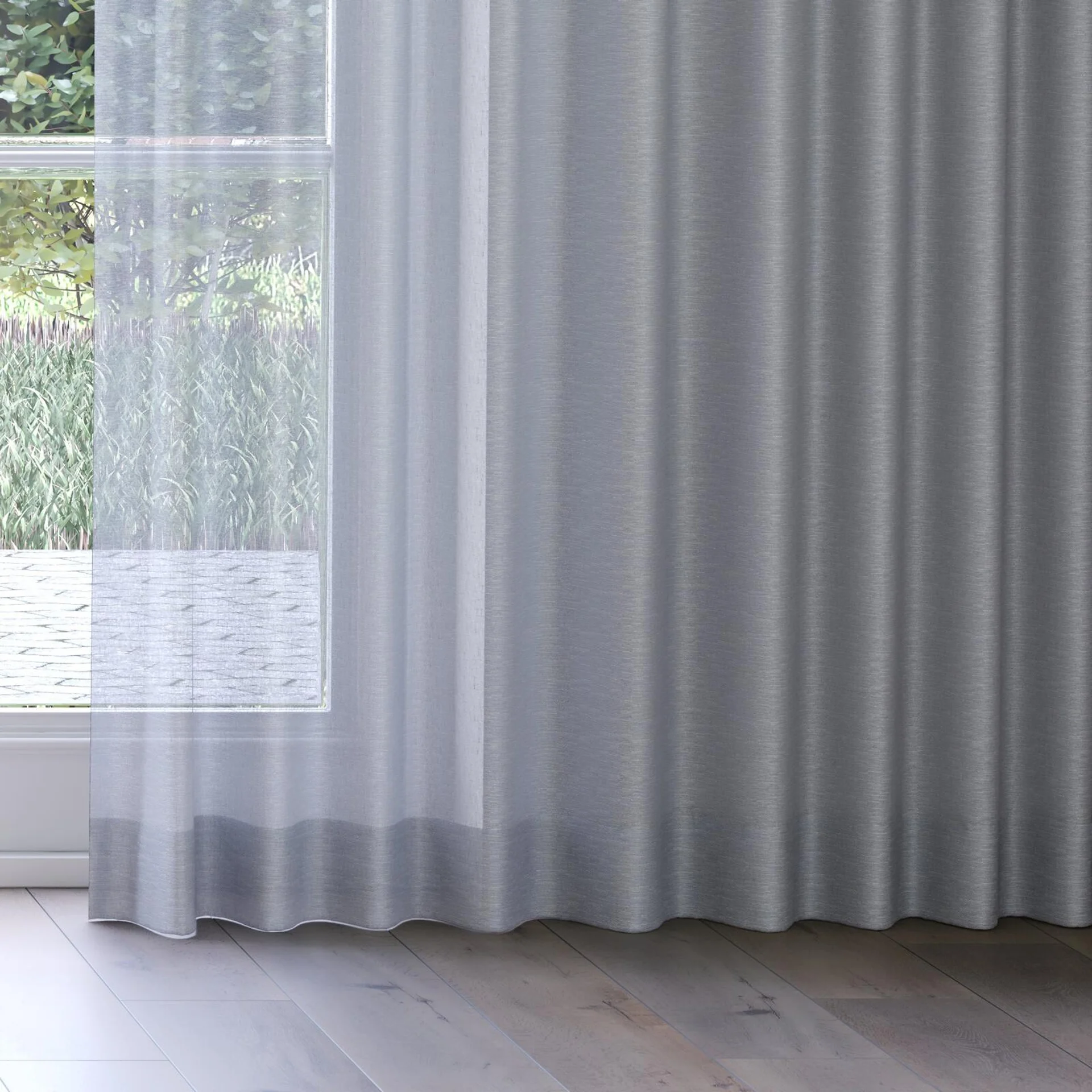 Bottom view of Alcova Dust, on curtain rail