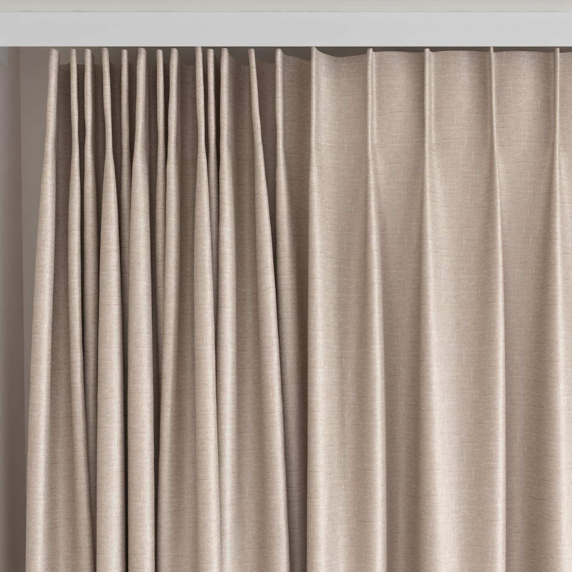Top view of Atelier Blush, on curtain rail