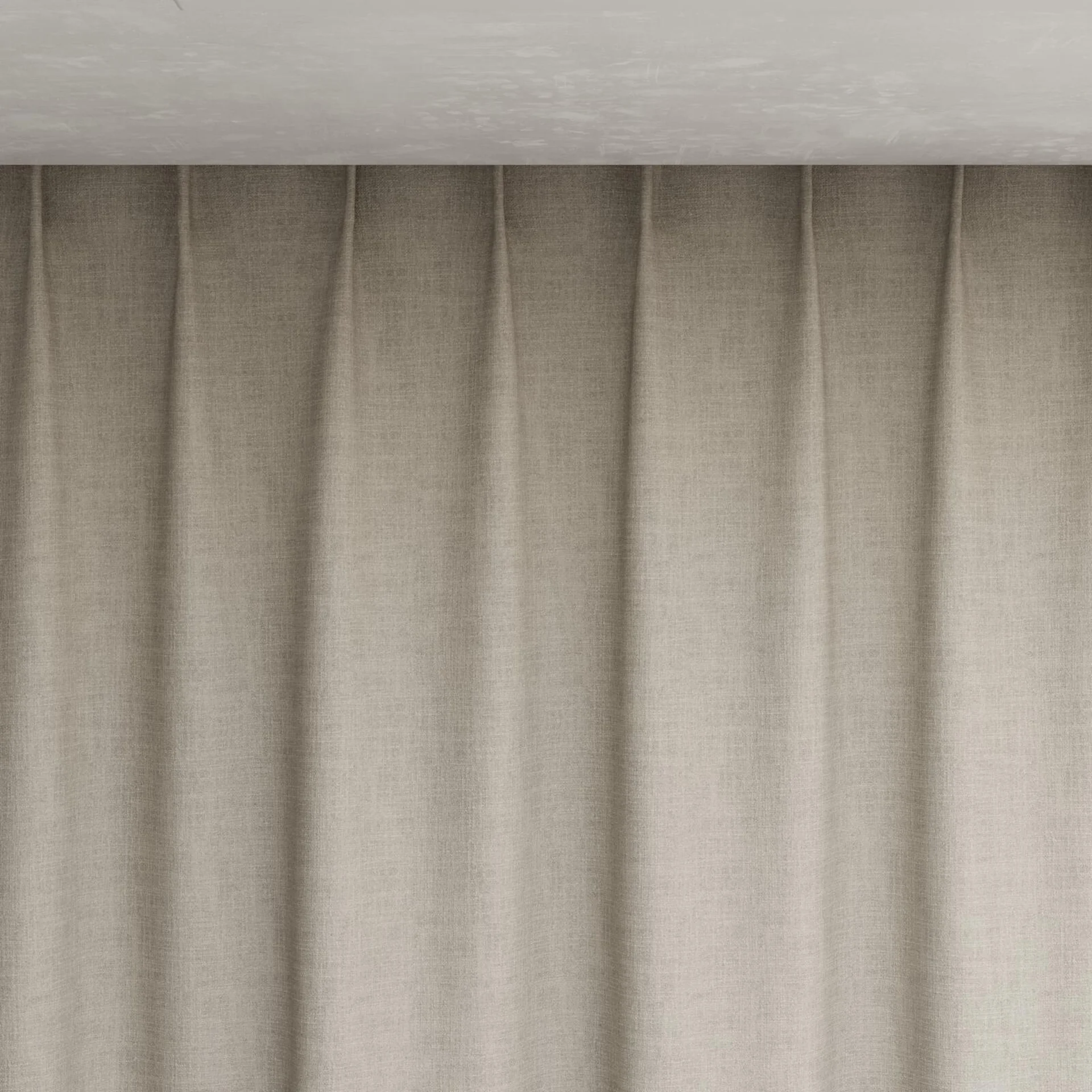 Top view of Mauritius Sterling, pinch pleat
