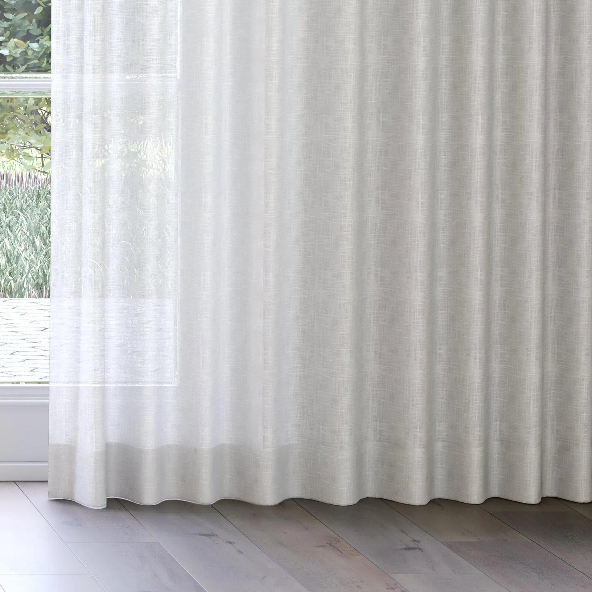 Bottom view of Charanga Ivory, on curtain rail