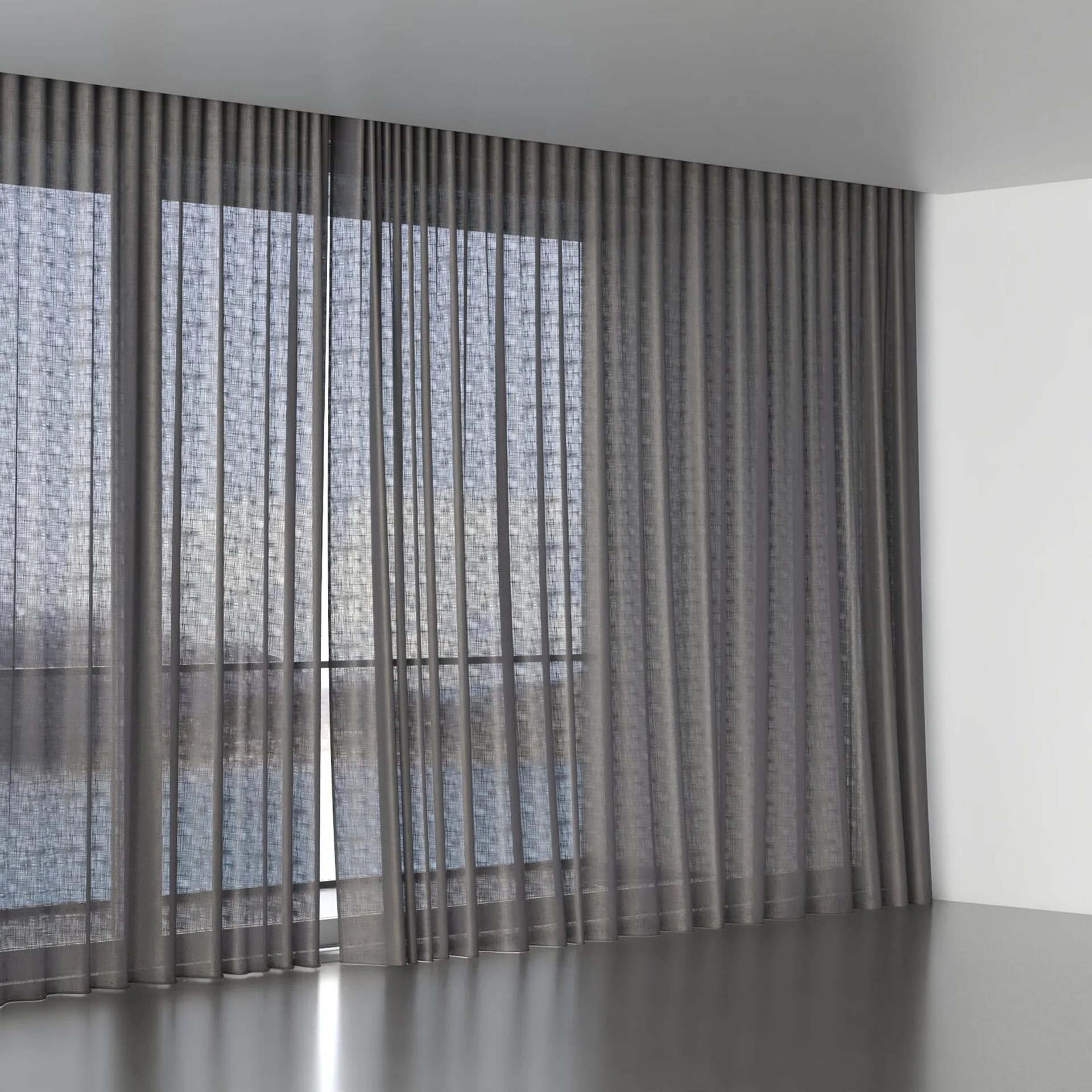 Full view of Charanga Ash, wave pleat