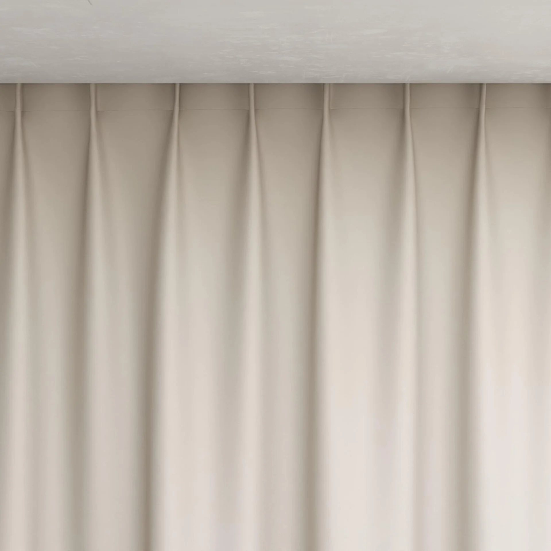 Top view of Stellar Blackout Cream, pinch pleat