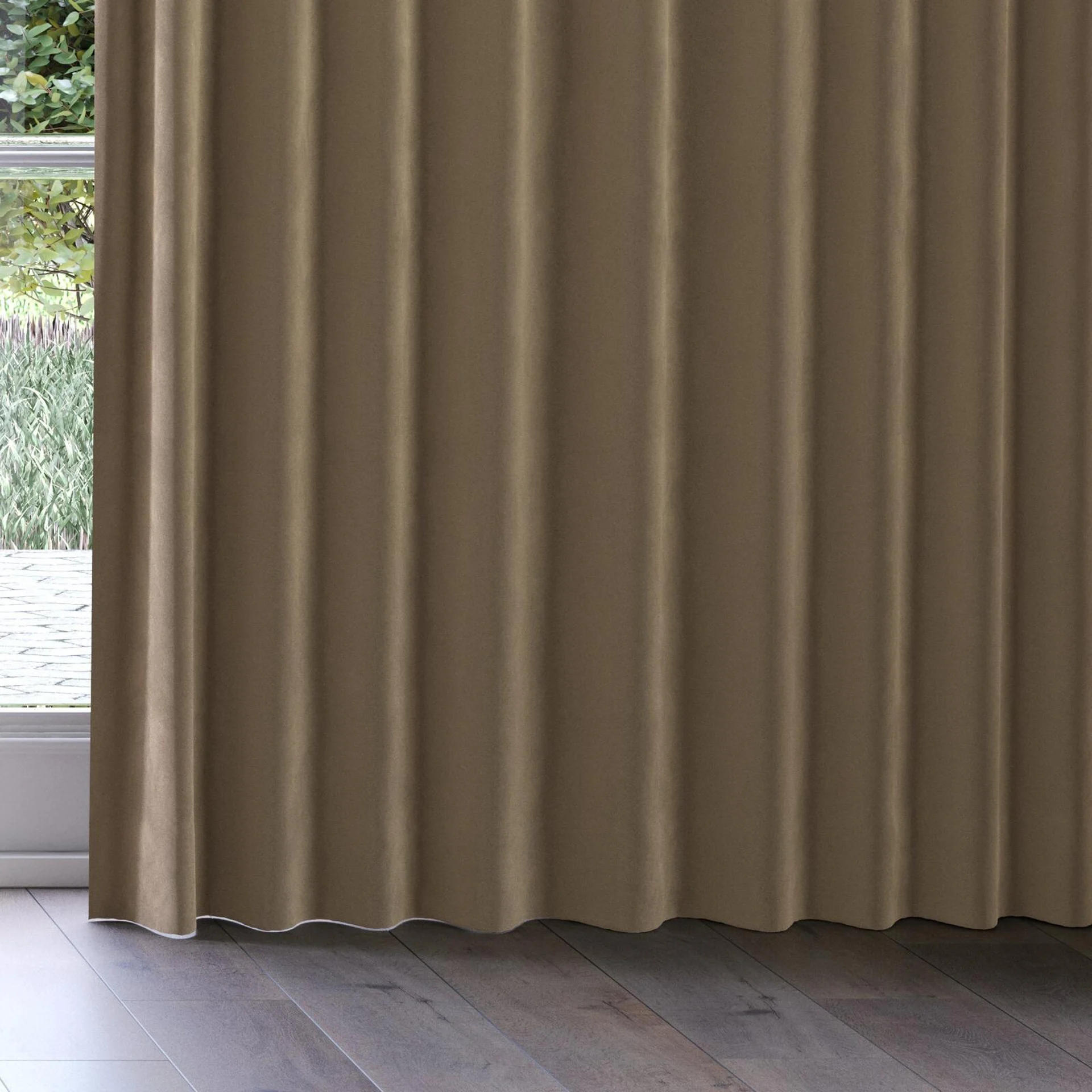 Bottom view of Verbier Beaver, on curtain rail