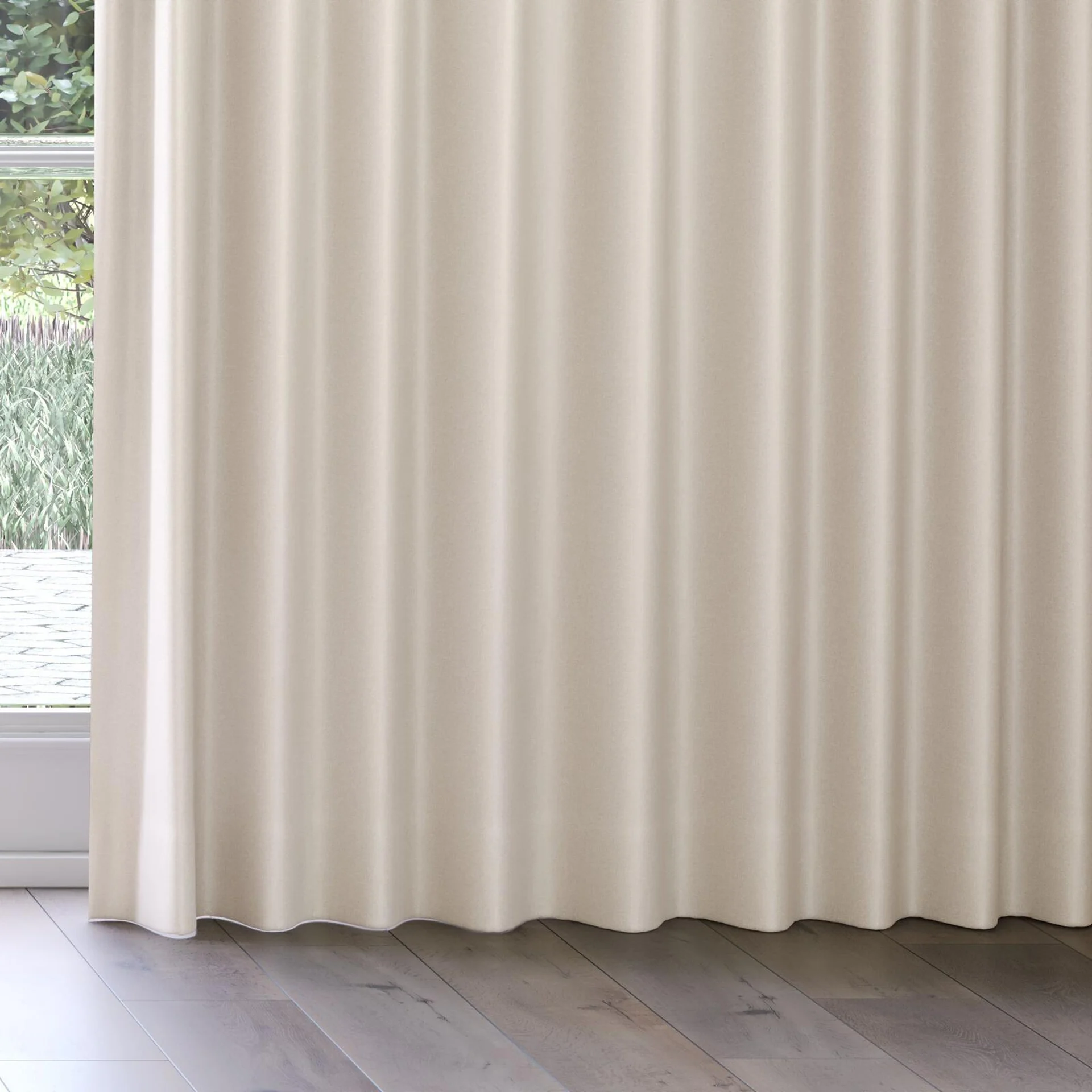 Bottom view of Banksia Shell, on curtain rail