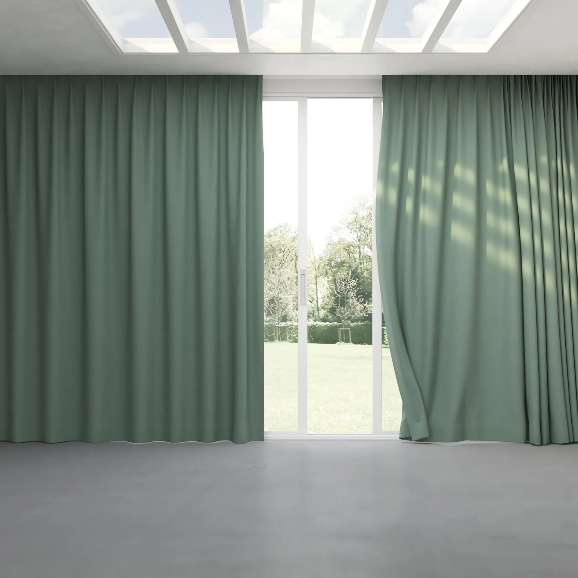Full view of Darkness Forest, pinch pleat