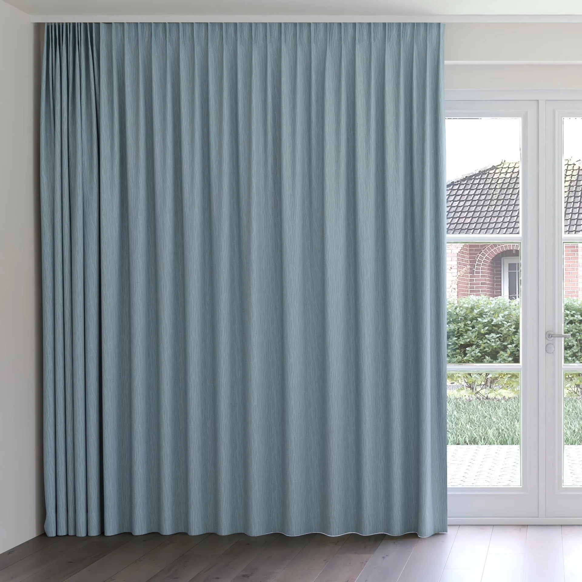 Front view of Sandrift Breeze, on curtain rail