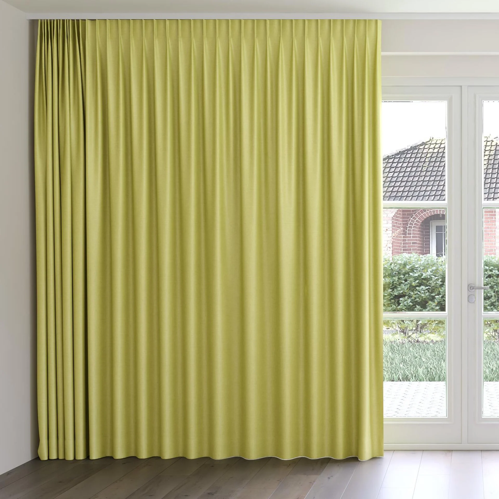 Front view of Provence Apple, on curtain rail