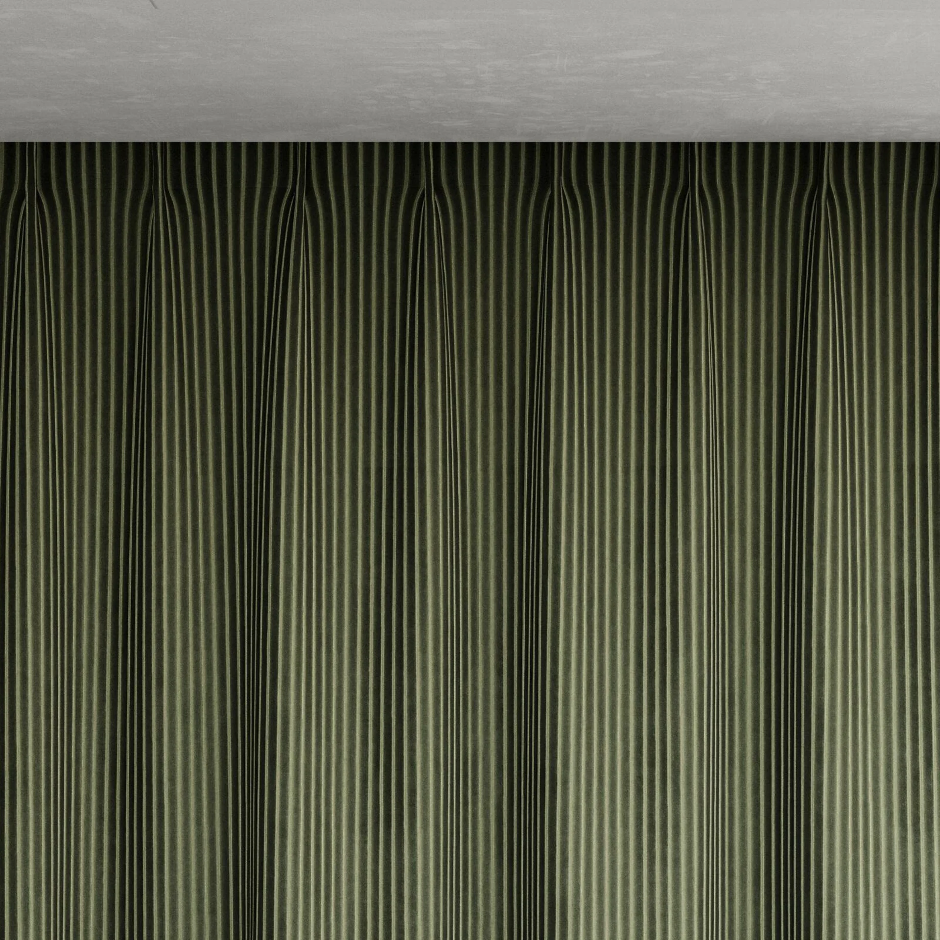 Top view of Embrace Fern, pinch pleat